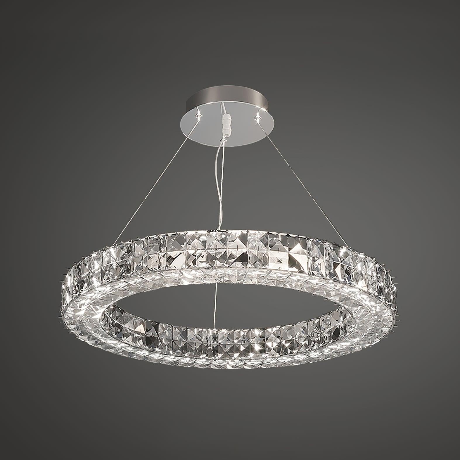Lustra Chandelier Crystal Ring Spiridon Luxe - Letslighting