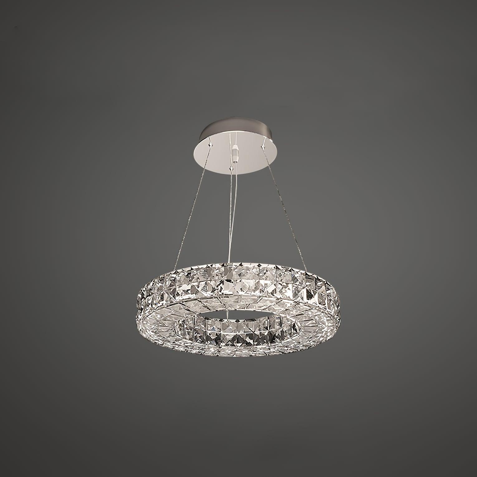 Lustra Chandelier Crystal Ring Spiridon Luxe - Letslighting