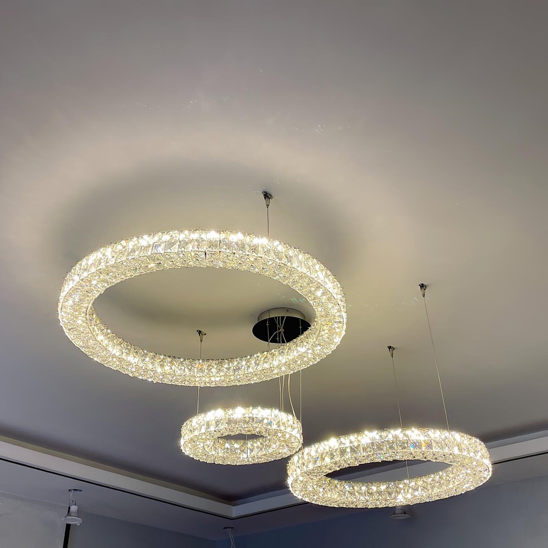 Lustra Chandelier Crystal Ring Spiridon Luxe - Letslighting