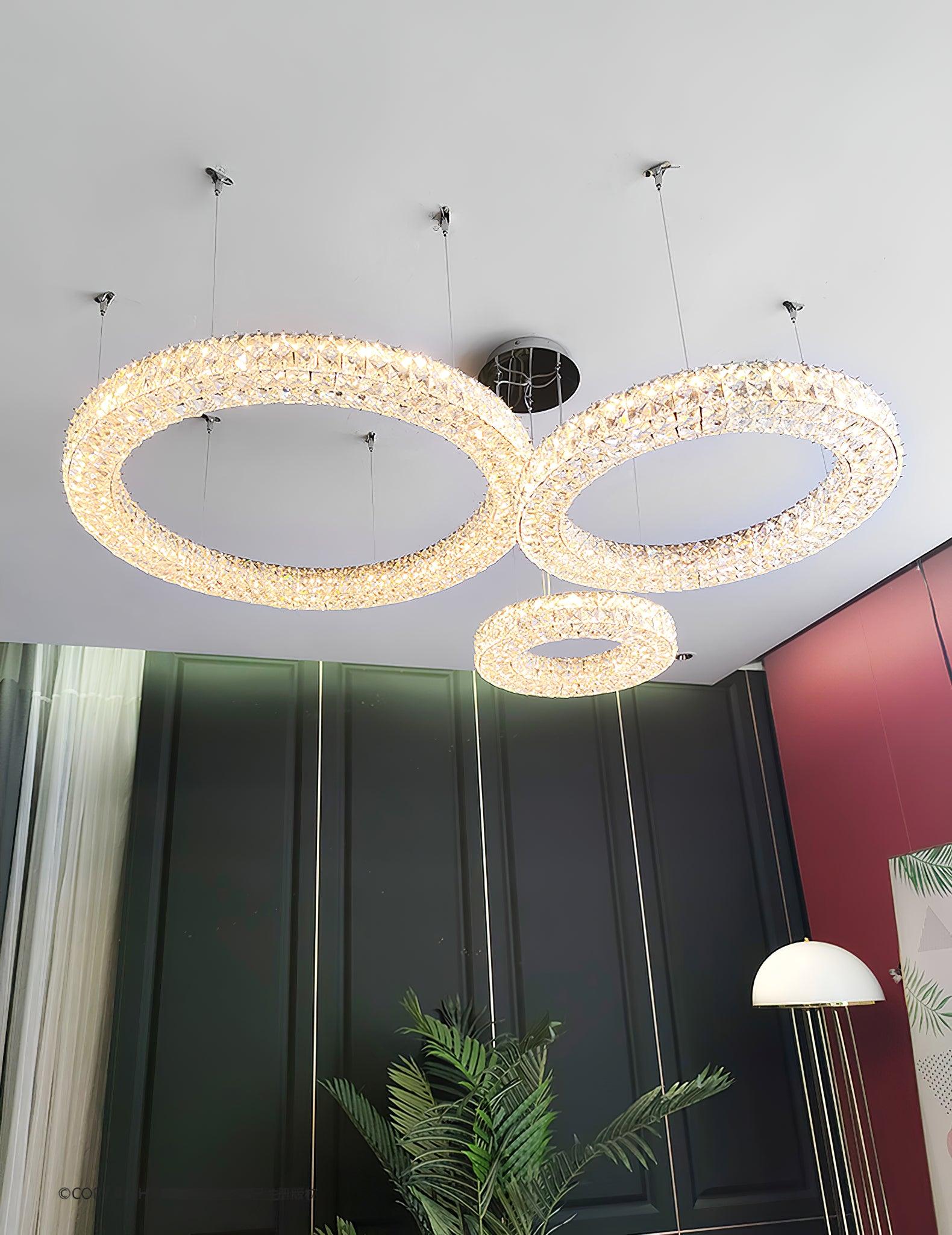 Lustra Chandelier Crystal Ring Spiridon Luxe - Letslighting