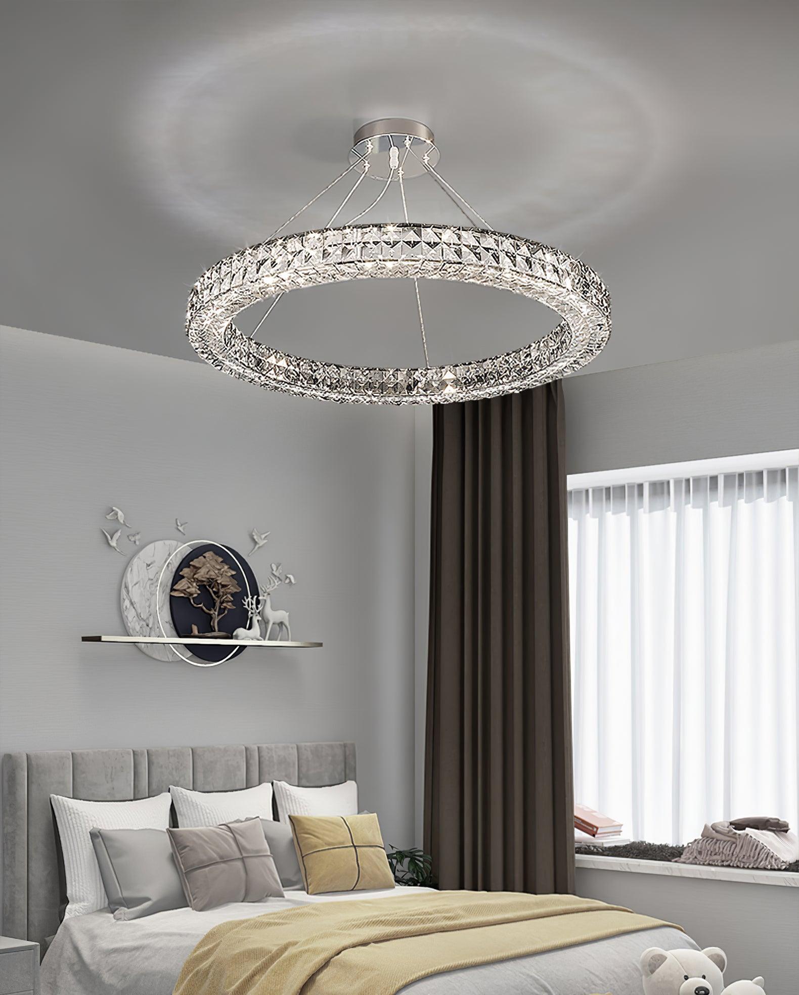 Lustra Chandelier Crystal Ring Spiridon Luxe - Letslighting