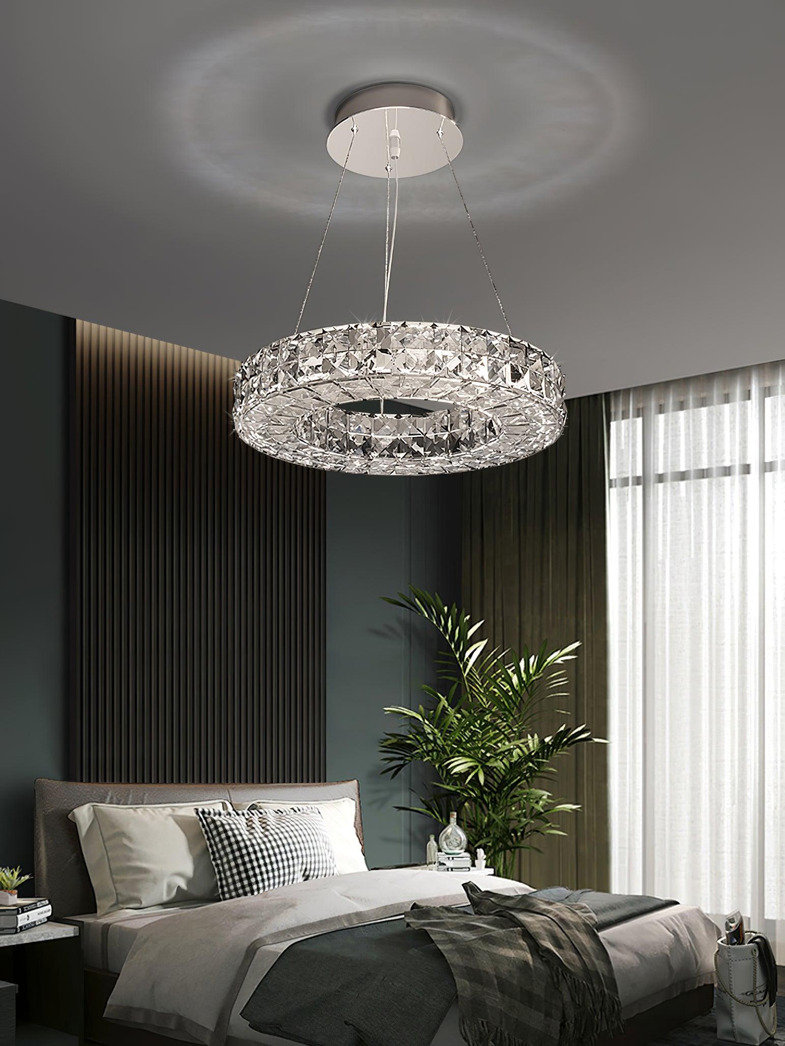 Lustra Chandelier Crystal Ring Spiridon Luxe - Letslighting