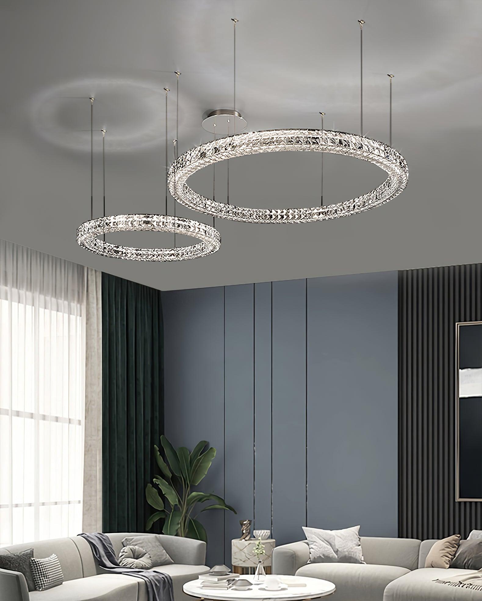 Lustra Chandelier Crystal Ring Spiridon Luxe - Letslighting