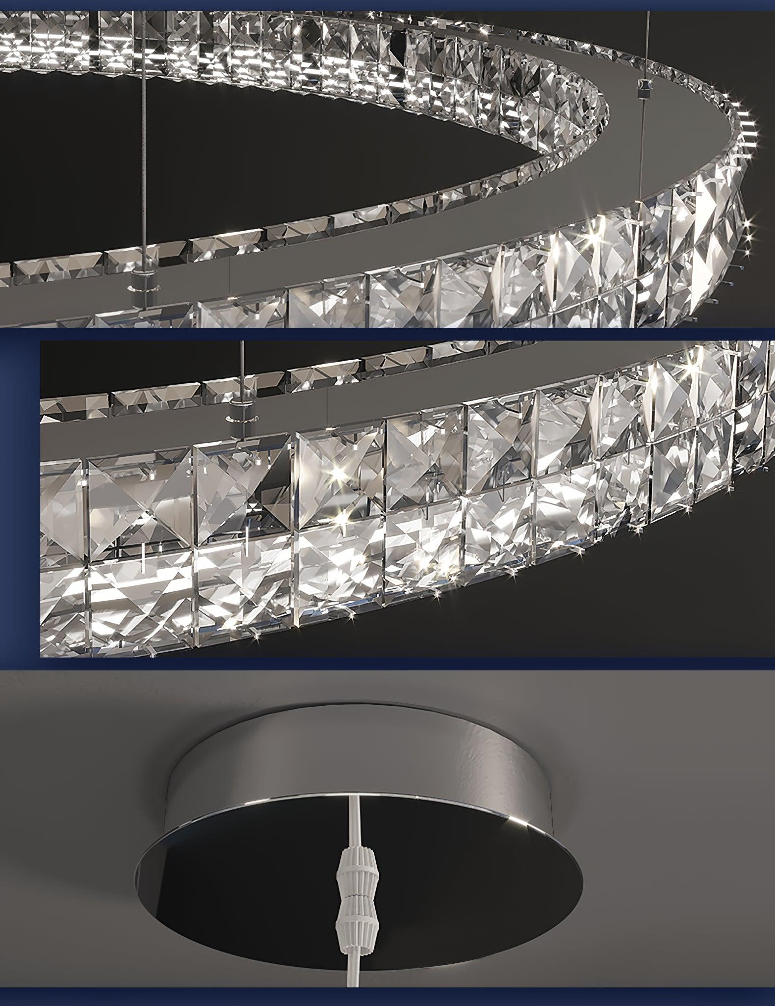 Lustra Chandelier Crystal Ring Spiridon Luxe - Letslighting