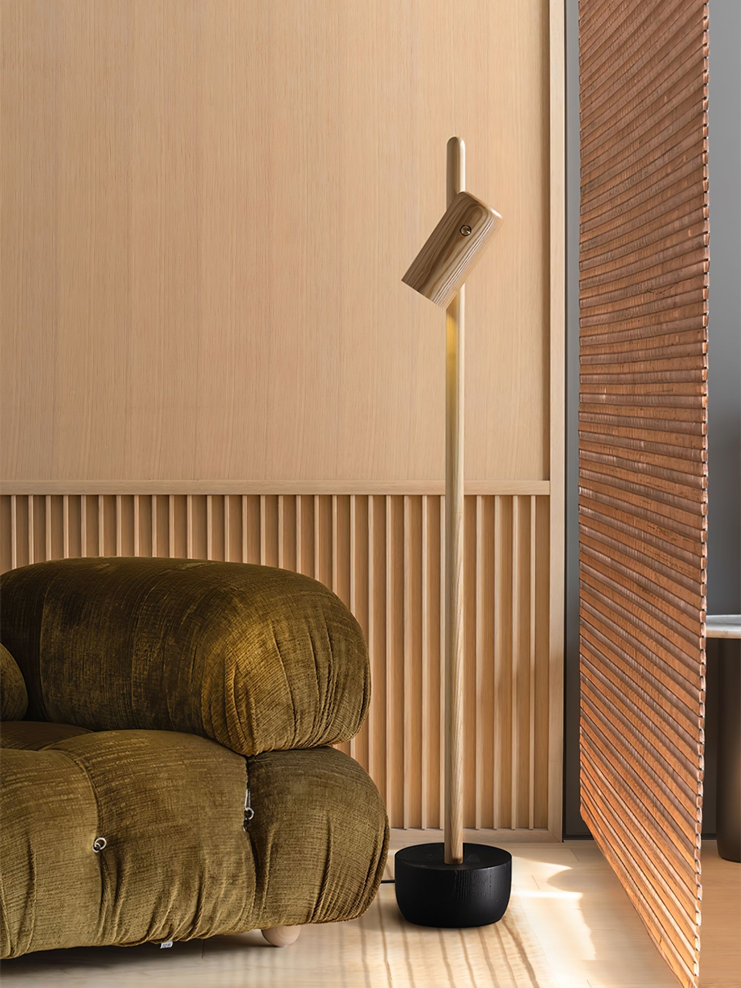 Lustra Floor Lamp Spotlight Wood - Letslighting
