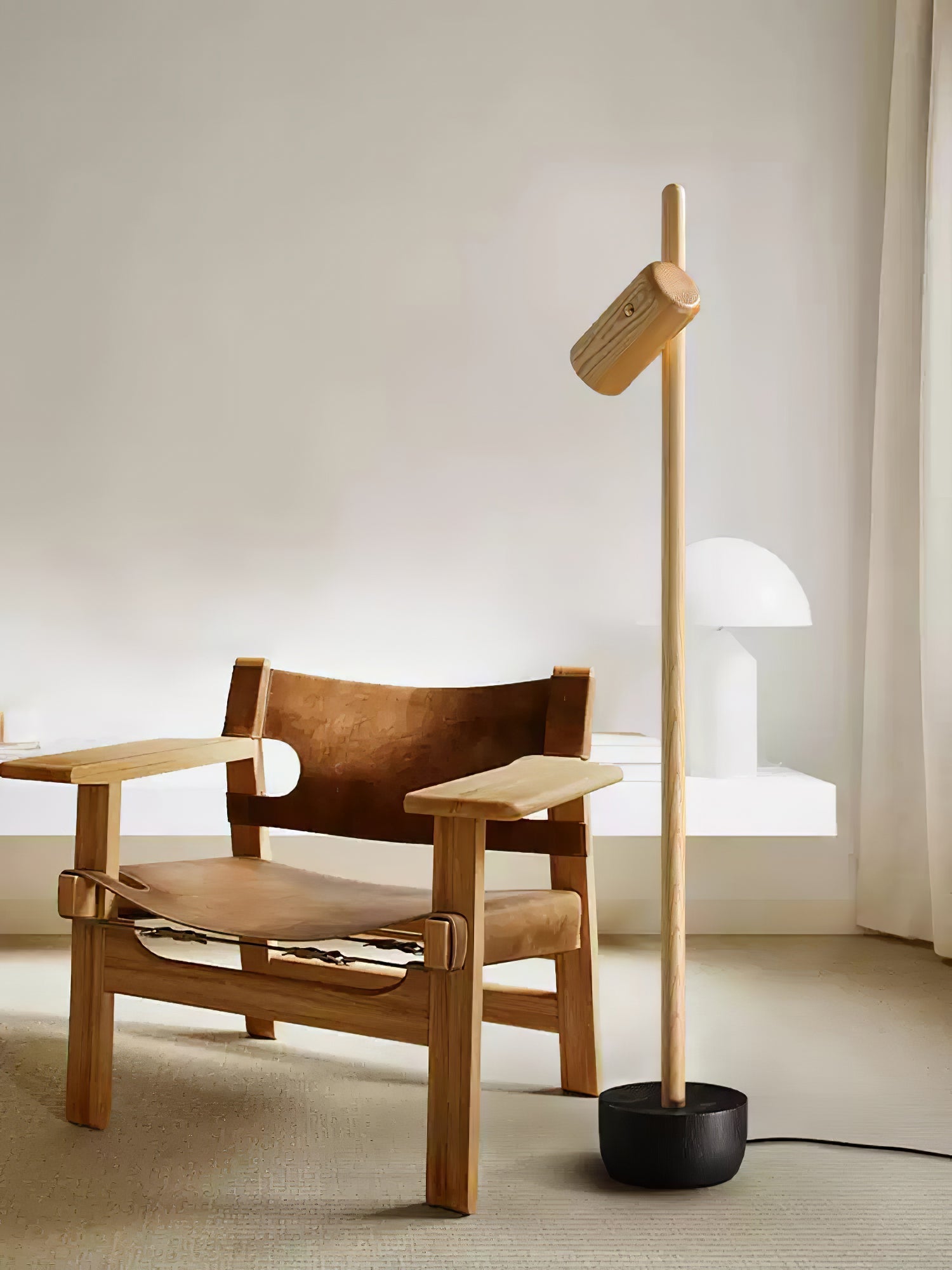 Lustra Floor Lamp Spotlight Wood - Letslighting