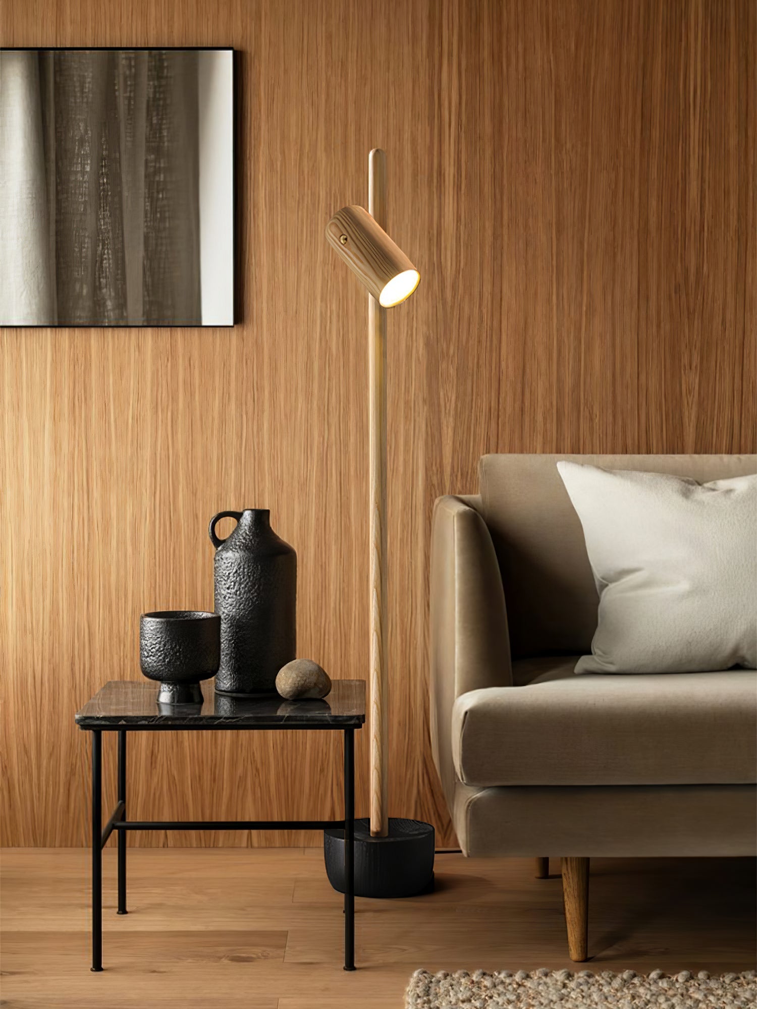 Lustra Floor Lamp Spotlight Wood - Letslighting