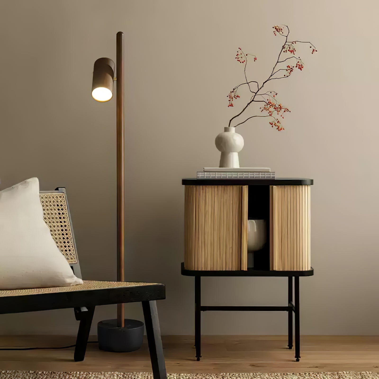 Lustra Floor Lamp Spotlight Wood - Letslighting