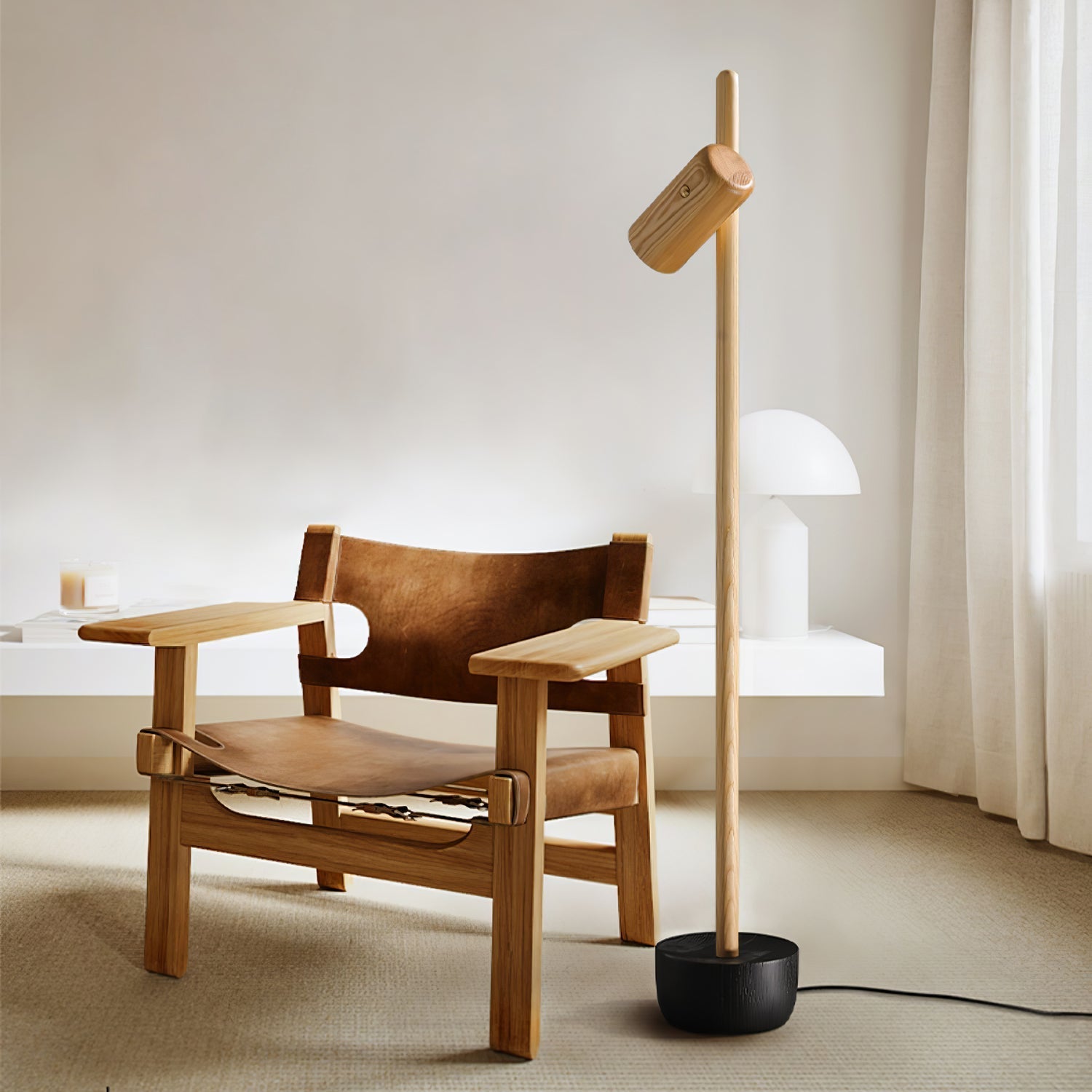 Lustra Floor Lamp Spotlight Wood - Letslighting