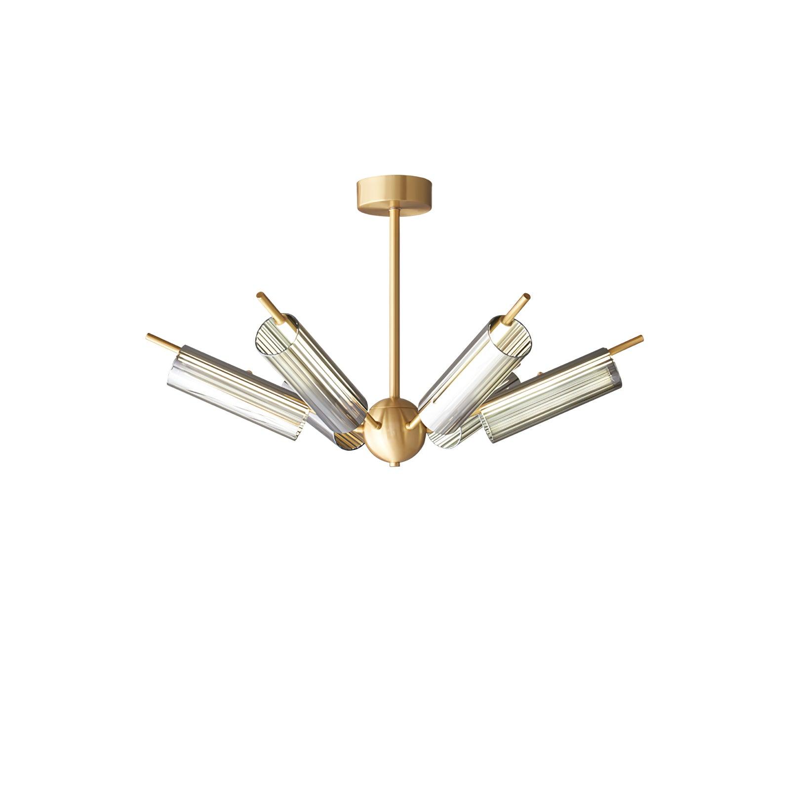 Lustra Chandelier Sputnik Brass Modern 12-Light - Letslighting