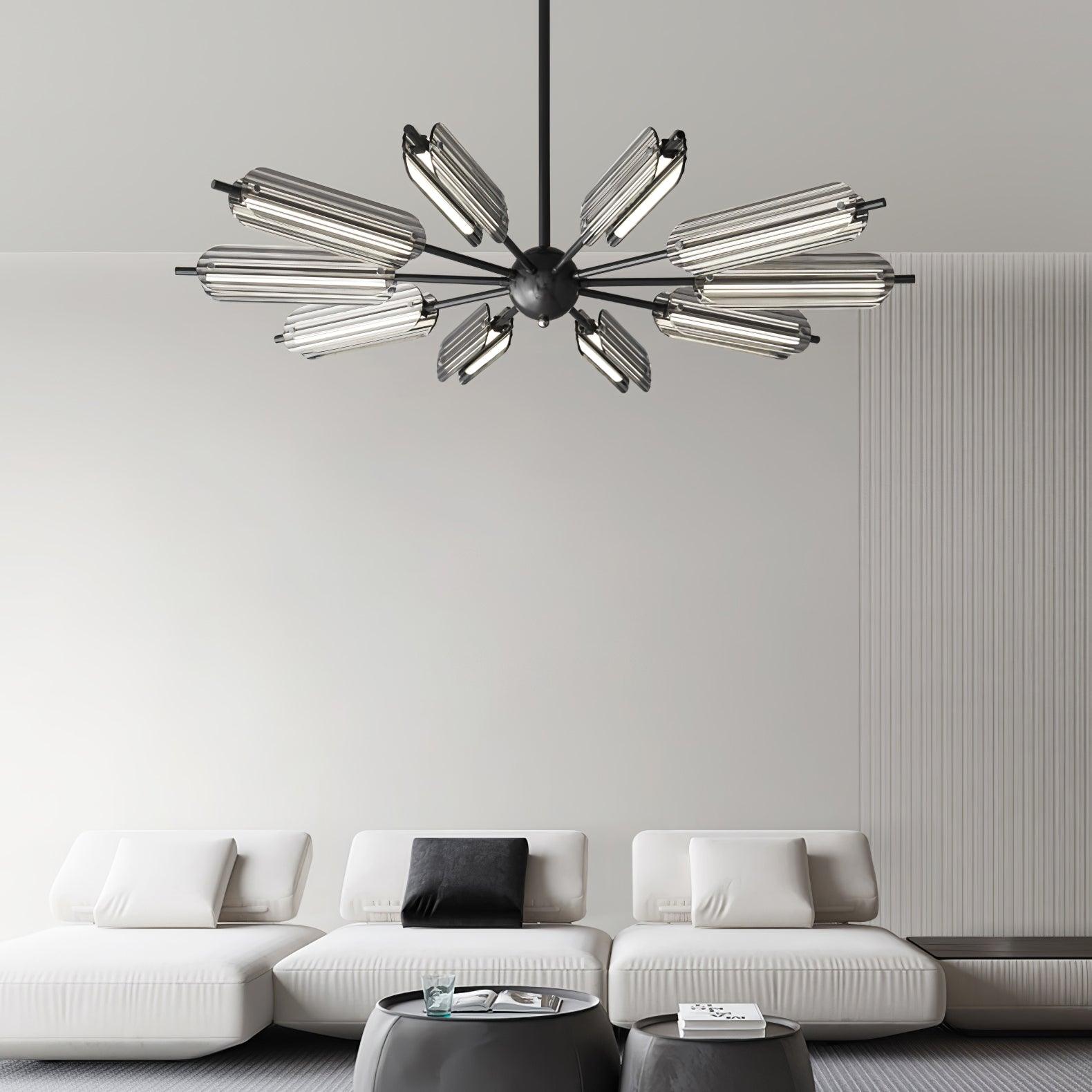 Lustra Chandelier Sputnik Brass Modern 12-Light - Letslighting