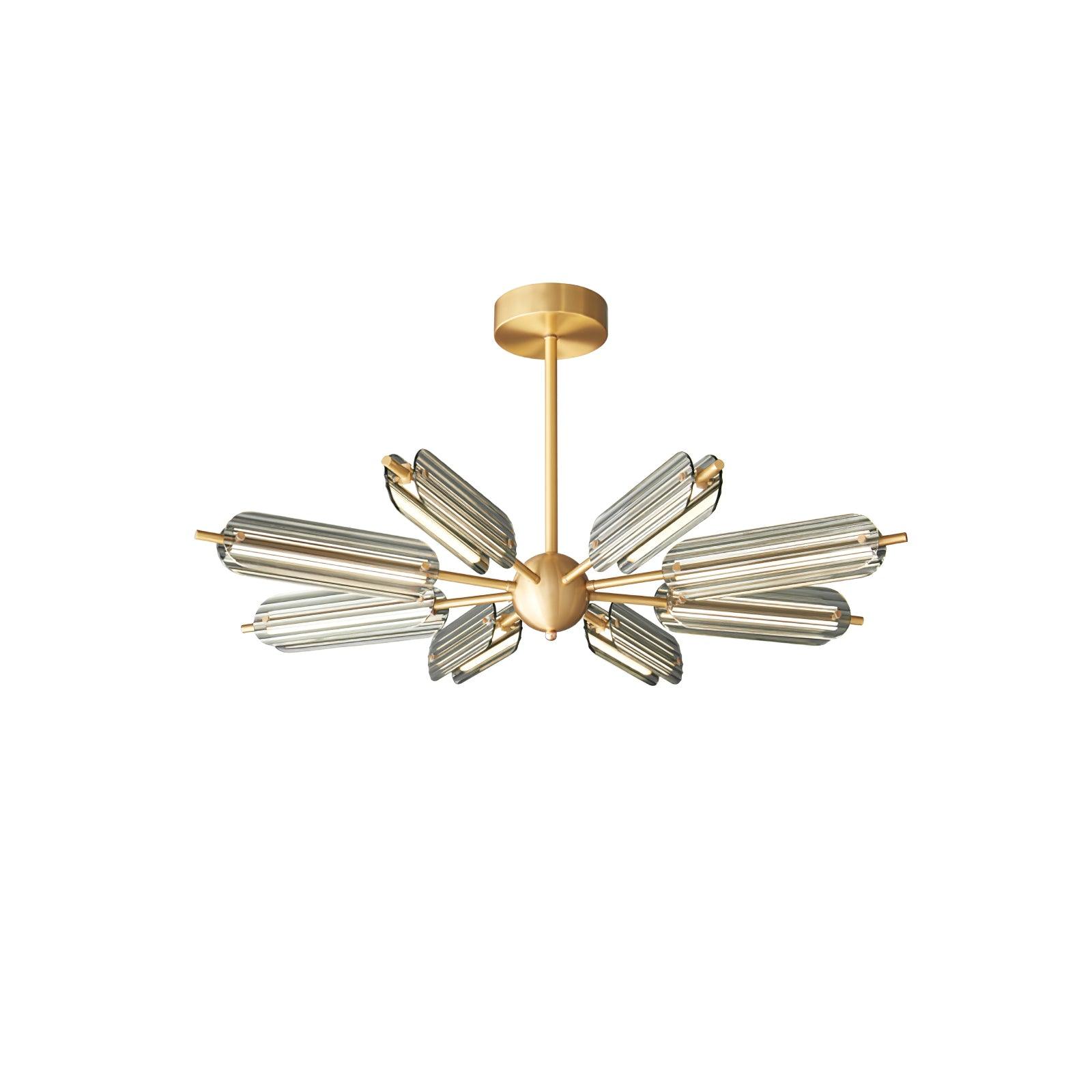 Lustra Chandelier Sputnik Brass Modern 12-Light - Letslighting