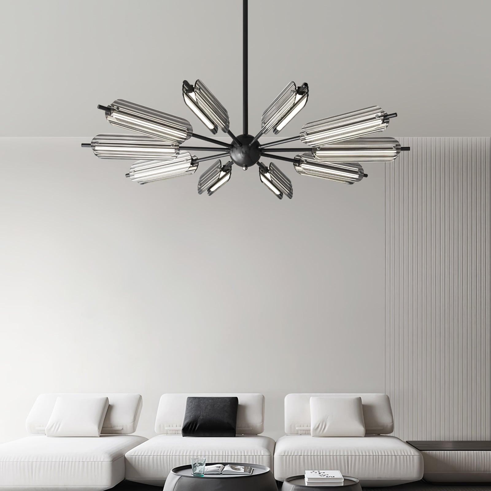 Lustra Chandelier Sputnik Brass Modern 12-Light - Letslighting
