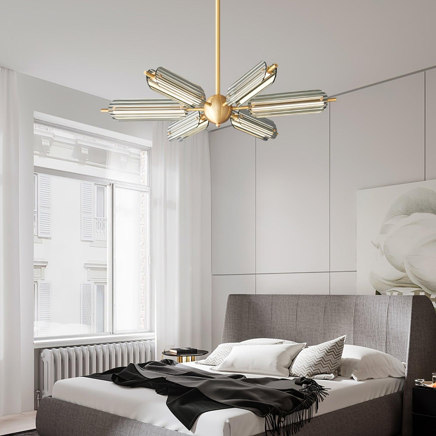 Lustra Chandelier Sputnik Brass Modern 12-Light - Letslighting