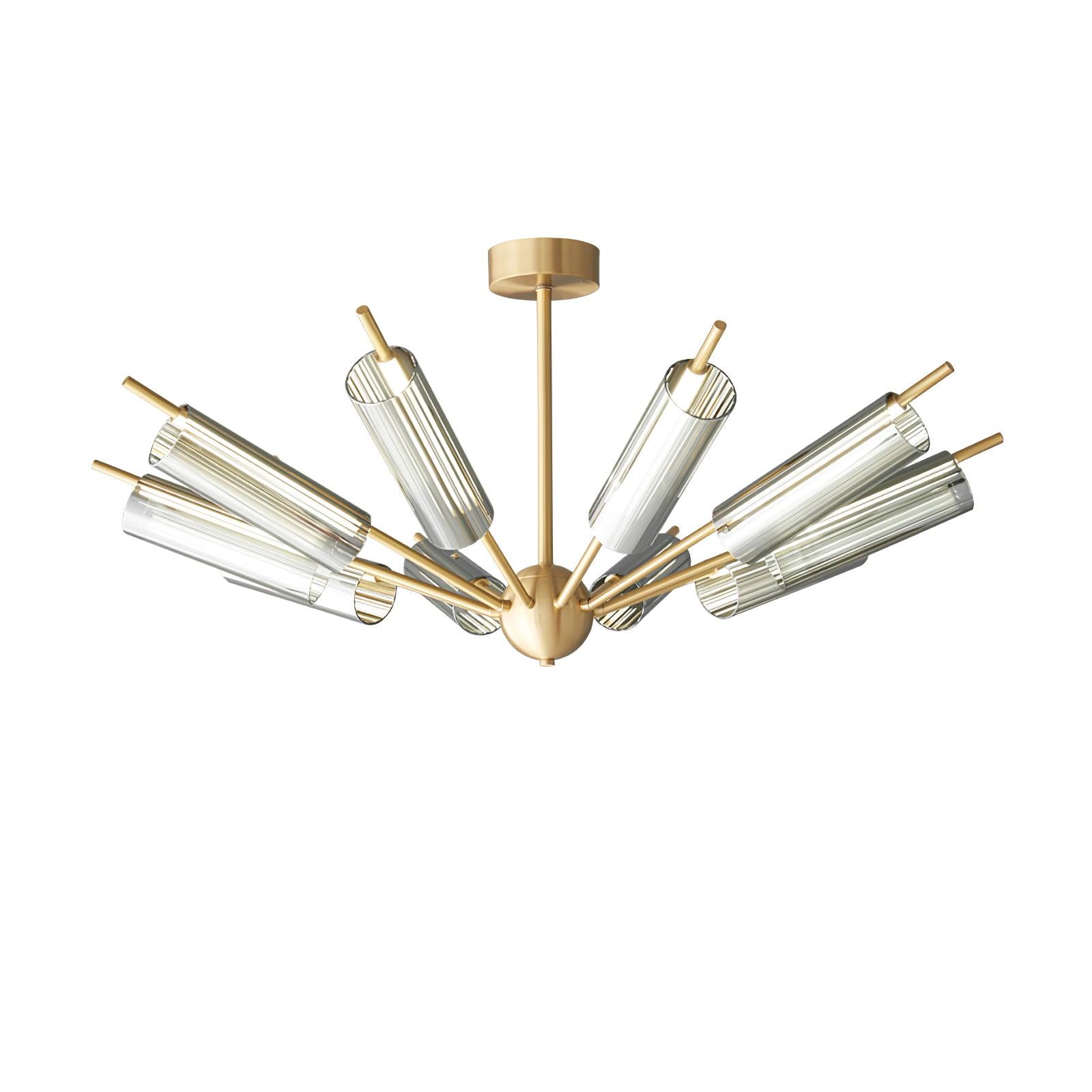 Lustra Chandelier Sputnik Brass Modern 12-Light - Letslighting
