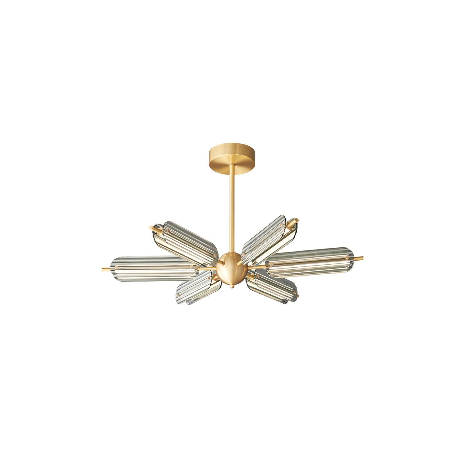 Lustra Chandelier Sputnik Brass Modern 12-Light - Letslighting