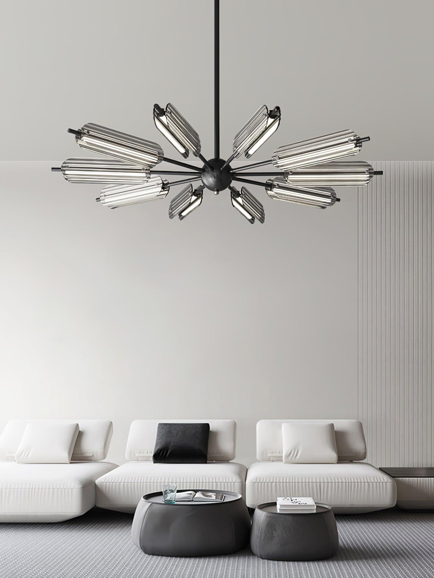 Lustra Chandelier Sputnik Brass Modern 12-Light - Letslighting