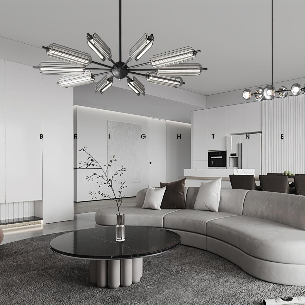 Lustra Chandelier Sputnik Brass Modern 12-Light - Letslighting