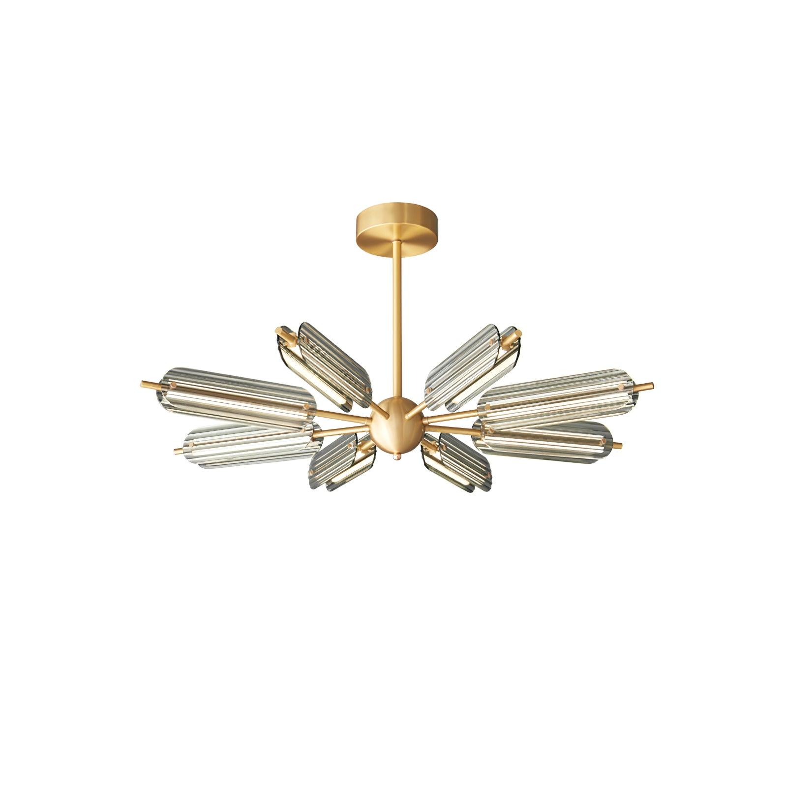 Lustra Chandelier Sputnik Brass Modern 12-Light - Letslighting