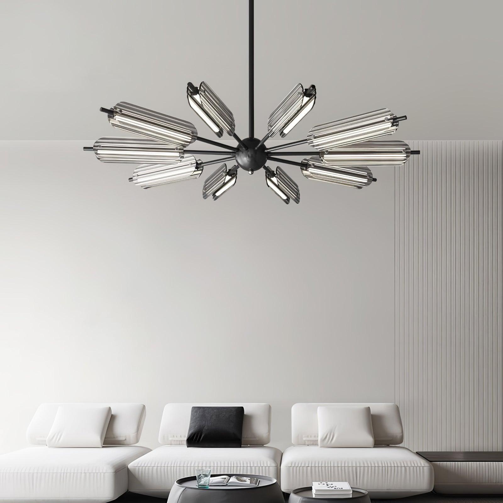 Lustra Chandelier Sputnik Brass Modern 12-Light - Letslighting