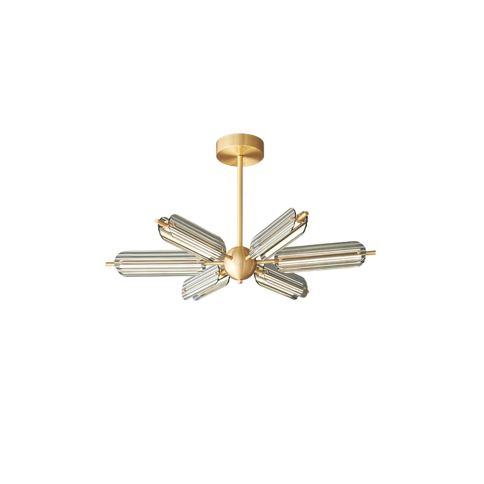 Lustra Chandelier Sputnik Brass Modern 12-Light - Letslighting