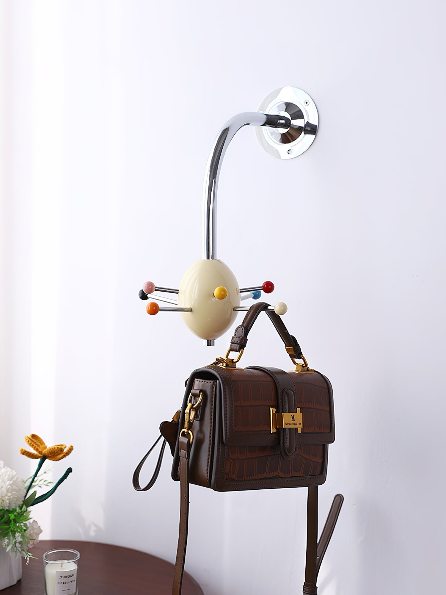 Sputnik Wall Coat Rack Colorful Hooks Modern Hallway - Letslighting