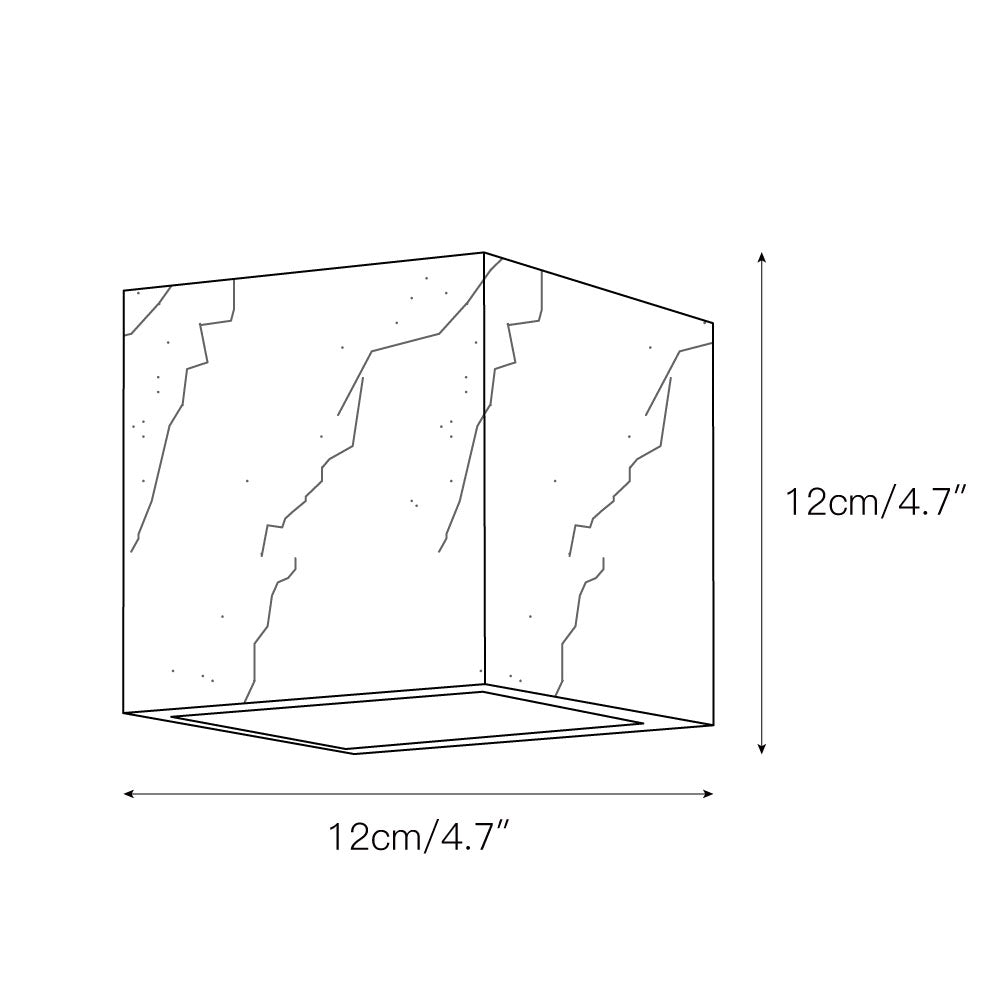 Illaee Modern Minimalist Square Marble Wall Lamp - Letslighting