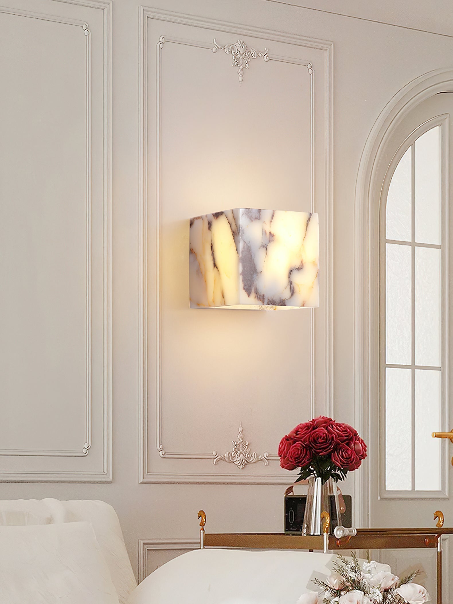 Illaee Modern Minimalist Square Marble Wall Lamp - Letslighting