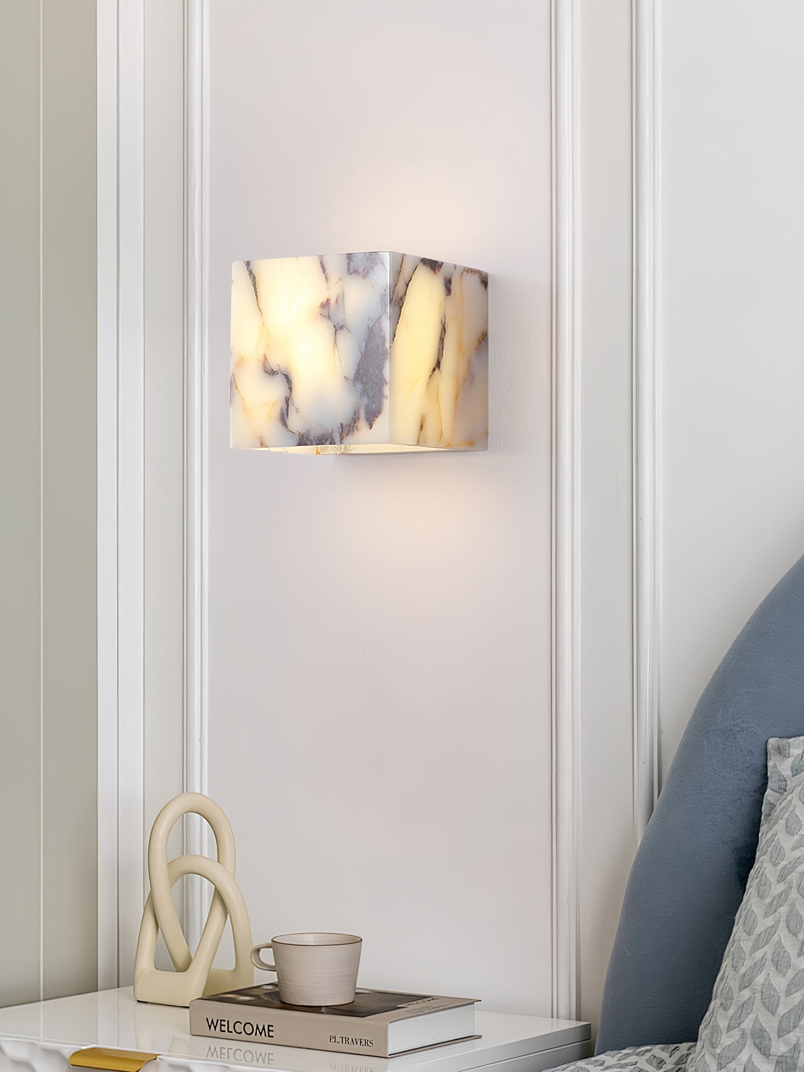 Illaee Modern Minimalist Square Marble Wall Lamp - Letslighting