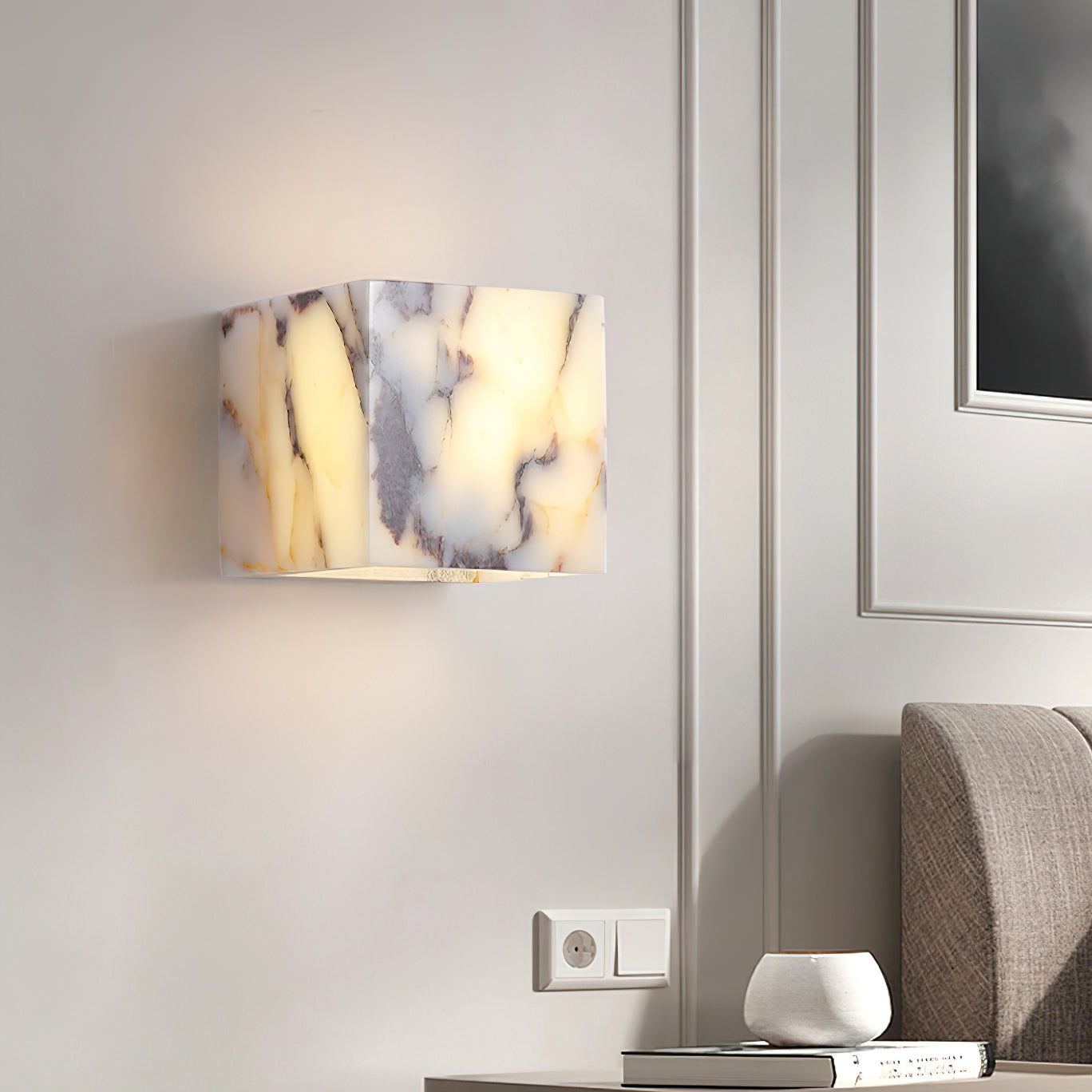 Illaee Modern Minimalist Square Marble Wall Lamp - Letslighting