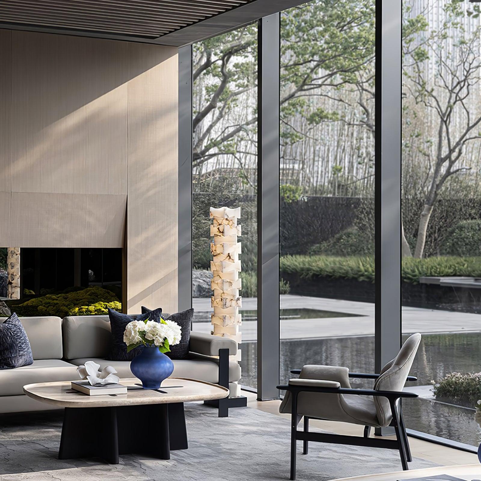 Isolde Alabaster Floor Lamp - Letslighting