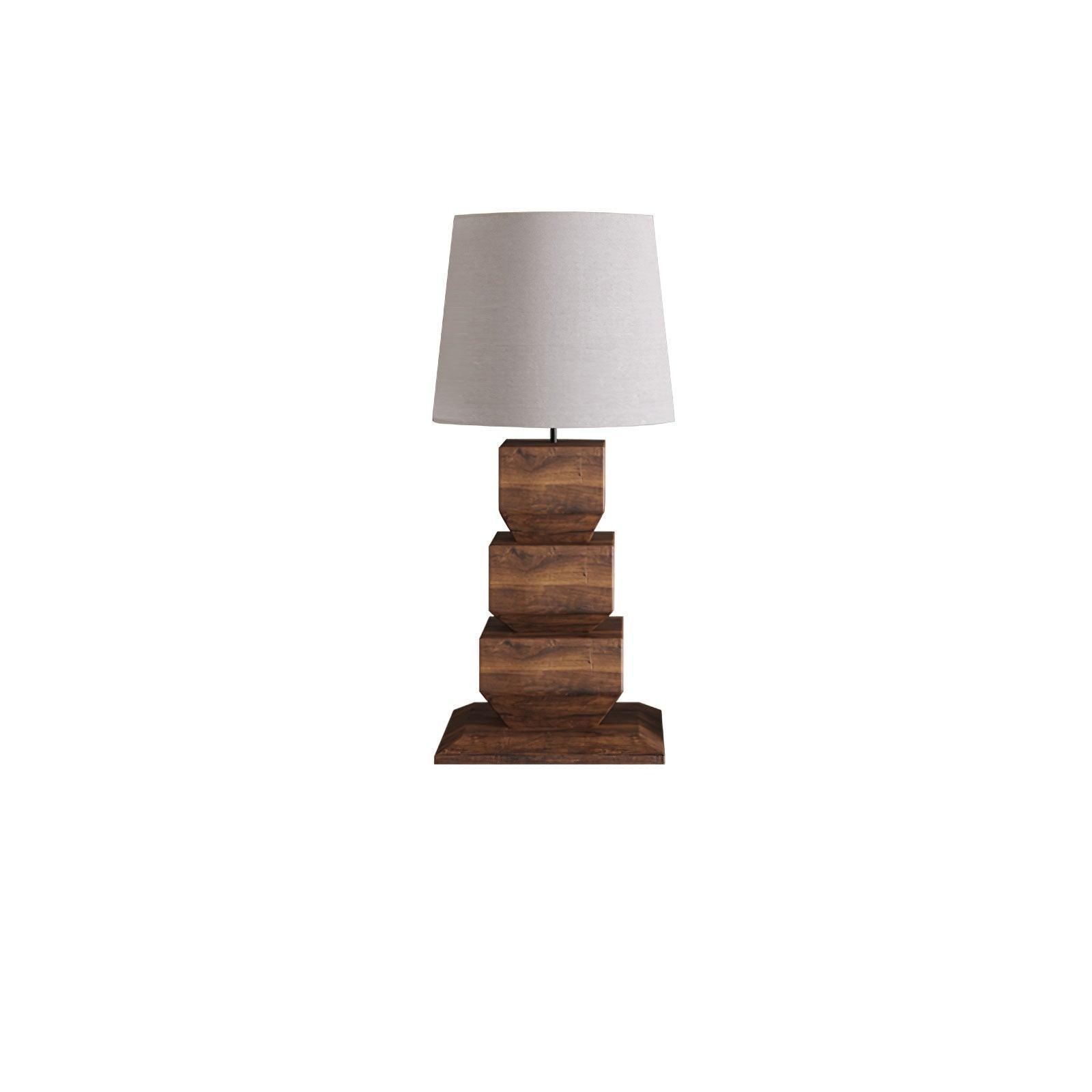 Blocka Stacked Wooden Table Lamp - Letslighting