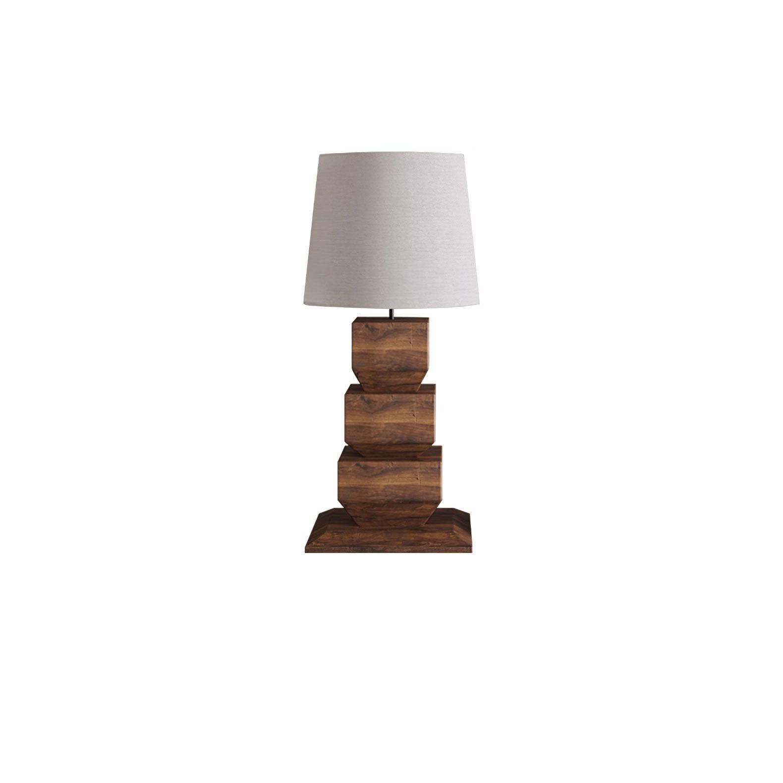 Blocka Stacked Wooden Table Lamp - Letslighting