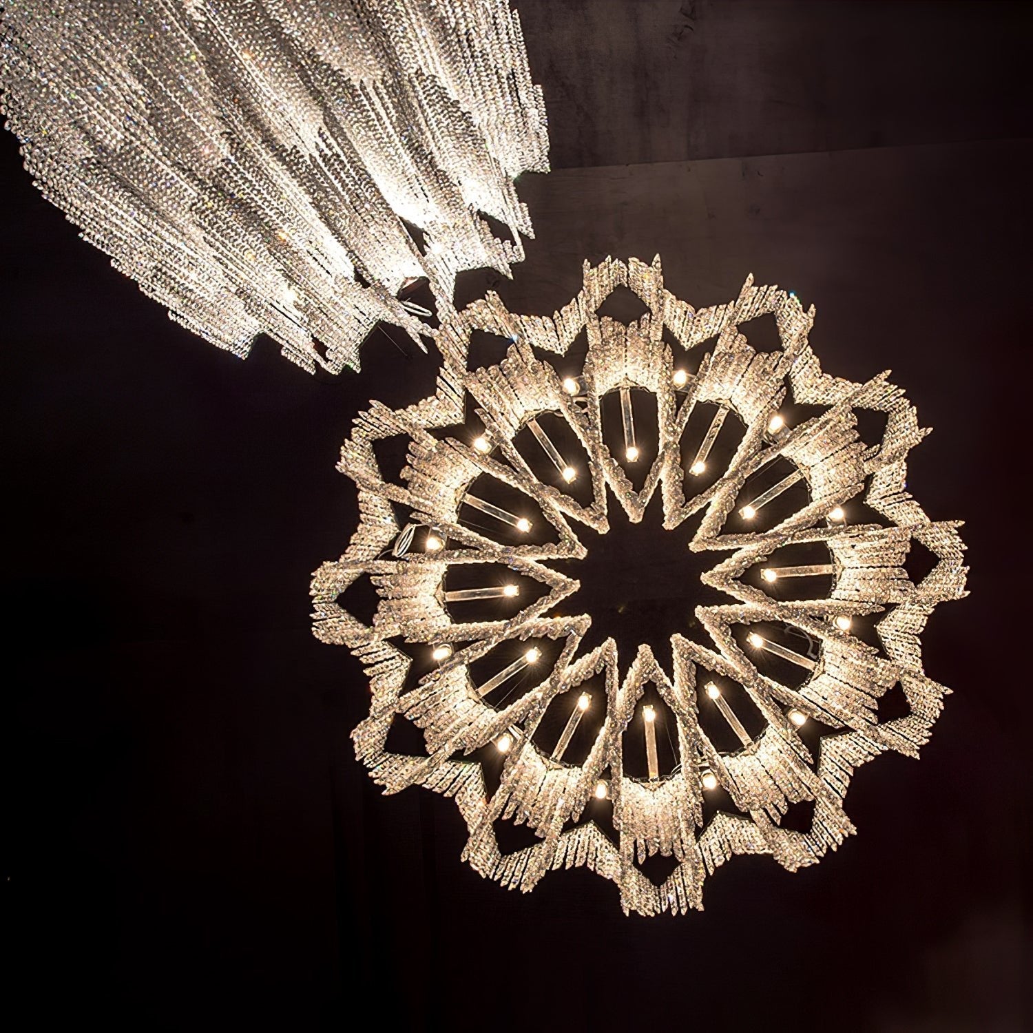 Zashayra Crystal Column Chandelier - Letslighting