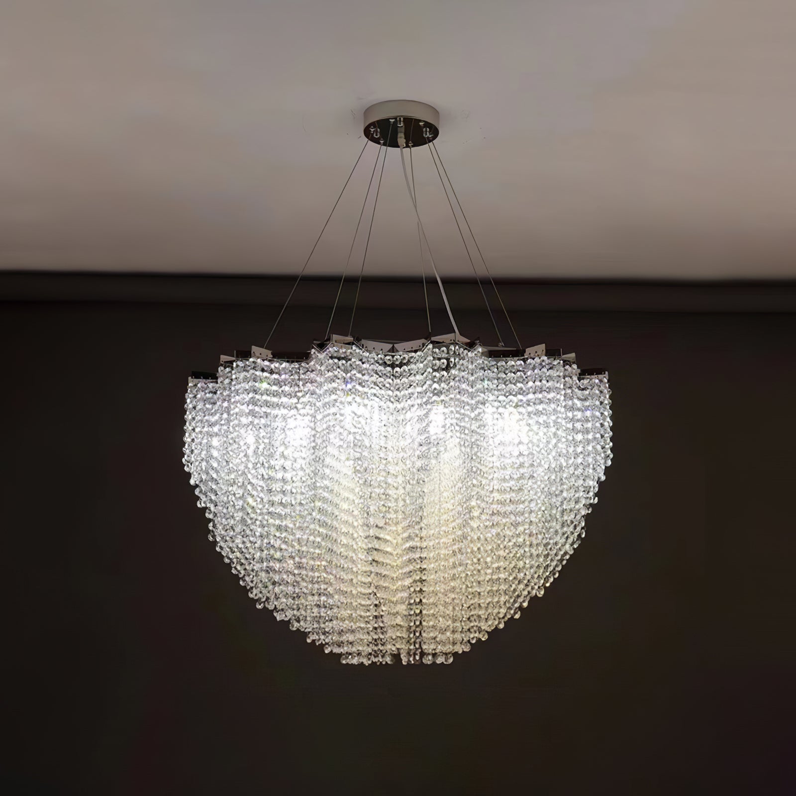 Zashayra Crystal Column Chandelier - Letslighting