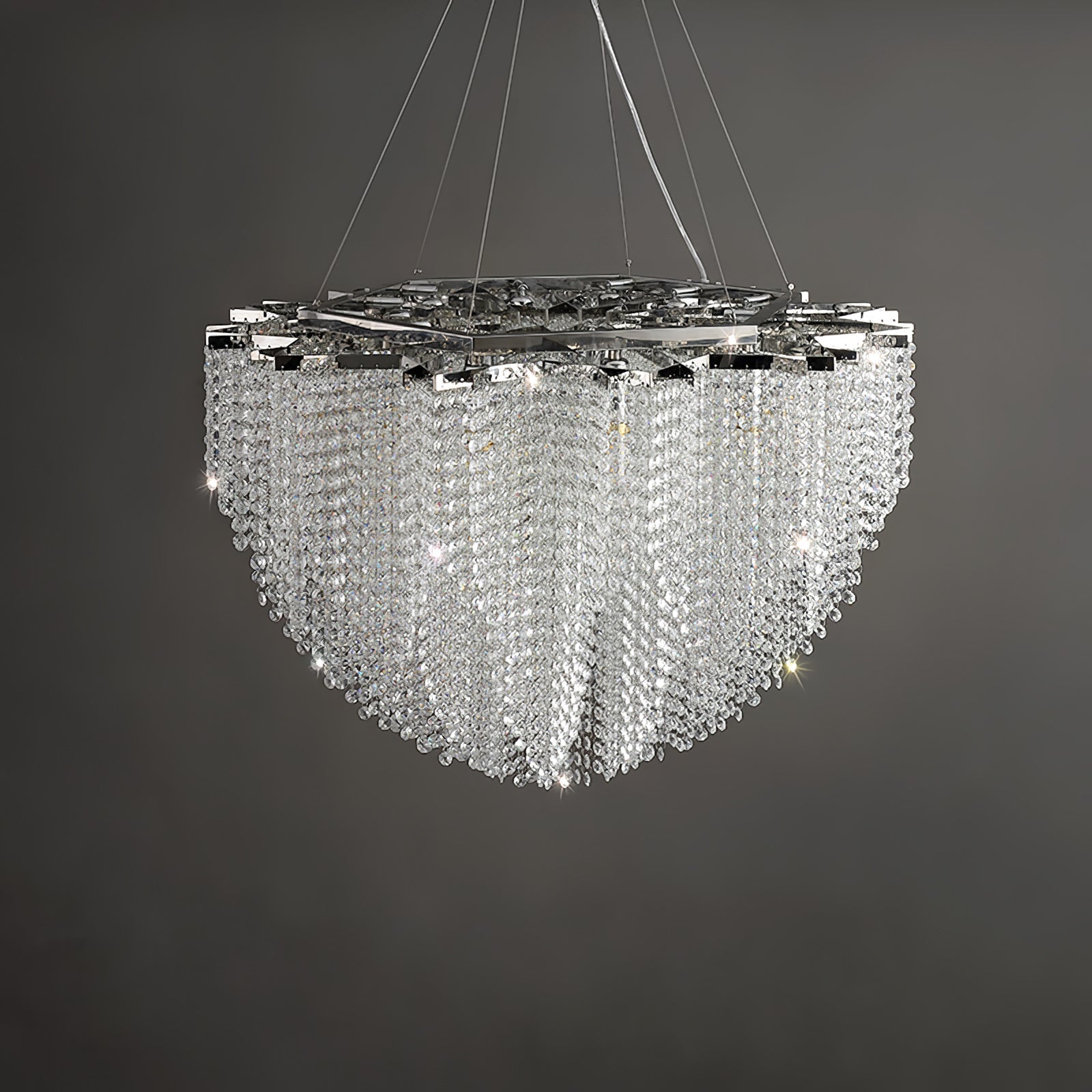 Zashayra Crystal Column Chandelier - Letslighting