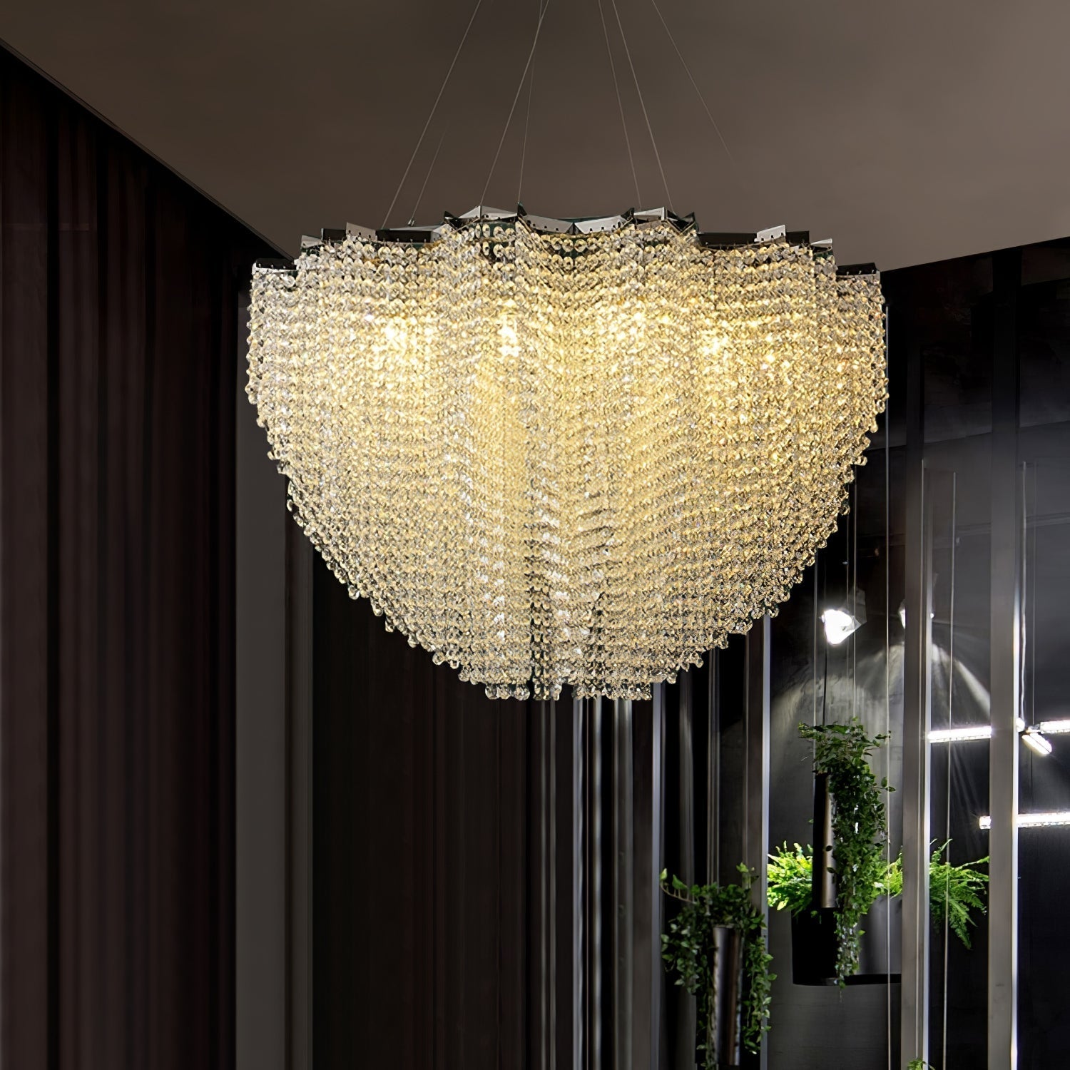 Zashayra Crystal Column Chandelier - Letslighting