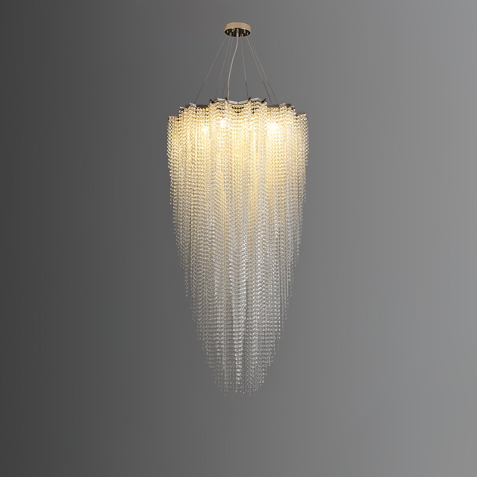 Zashayra Crystal Column Chandelier - Letslighting