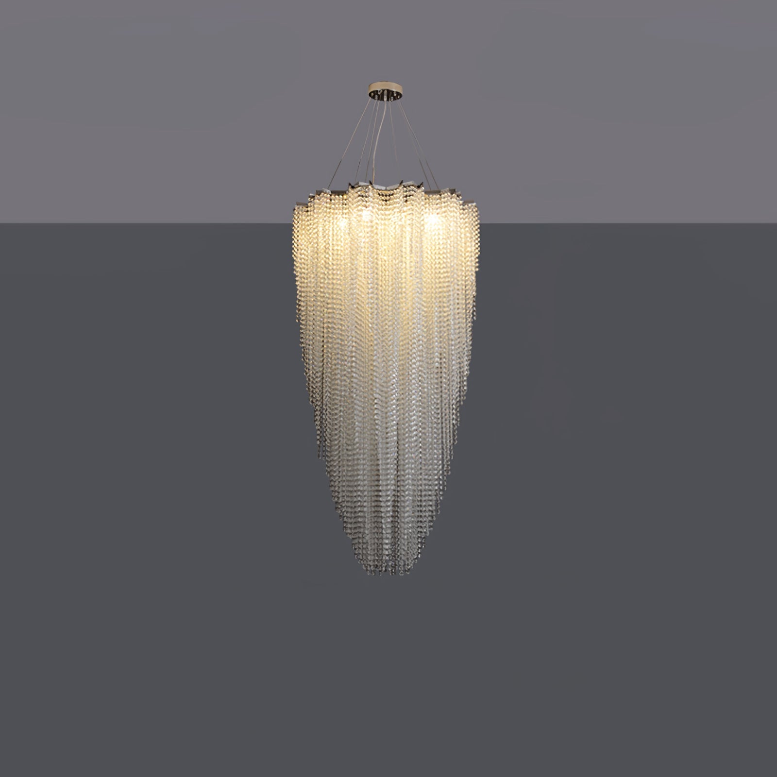 Zashayra Crystal Column Chandelier - Letslighting