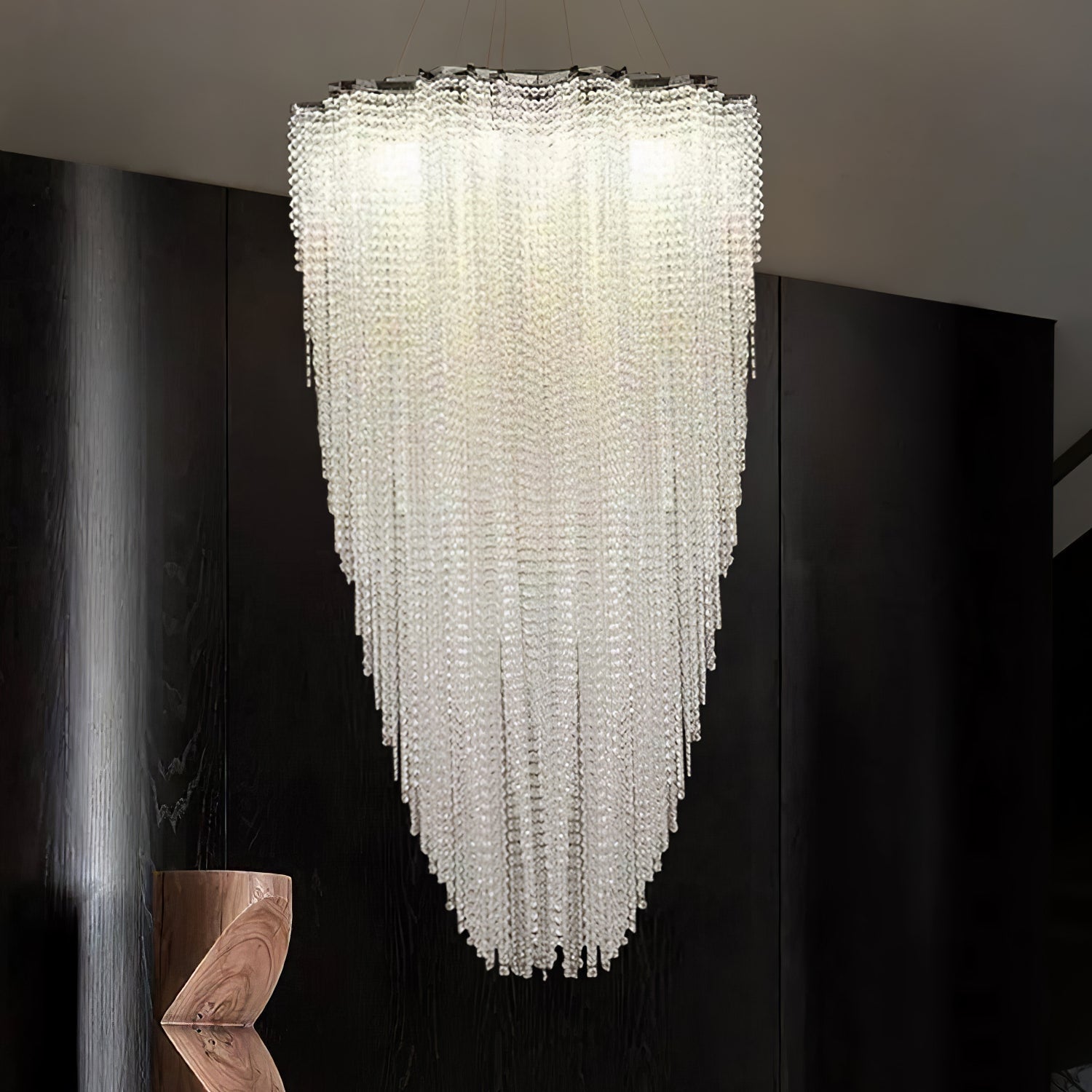 Zashayra Crystal Column Chandelier - Letslighting