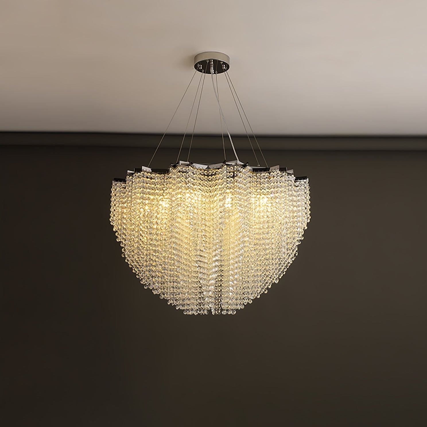 Zashayra Crystal Column Chandelier - Letslighting