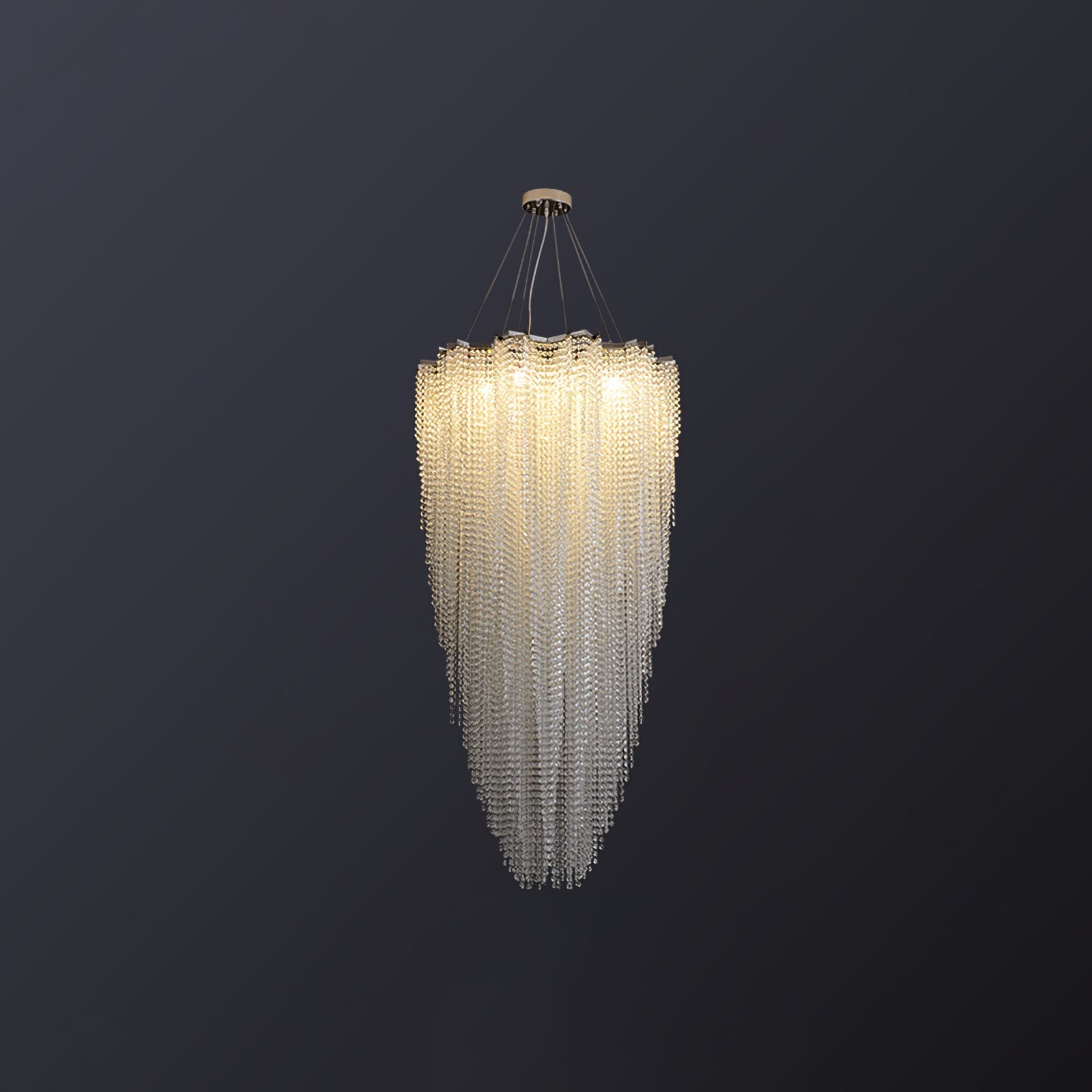 Zashayra Crystal Column Chandelier - Letslighting
