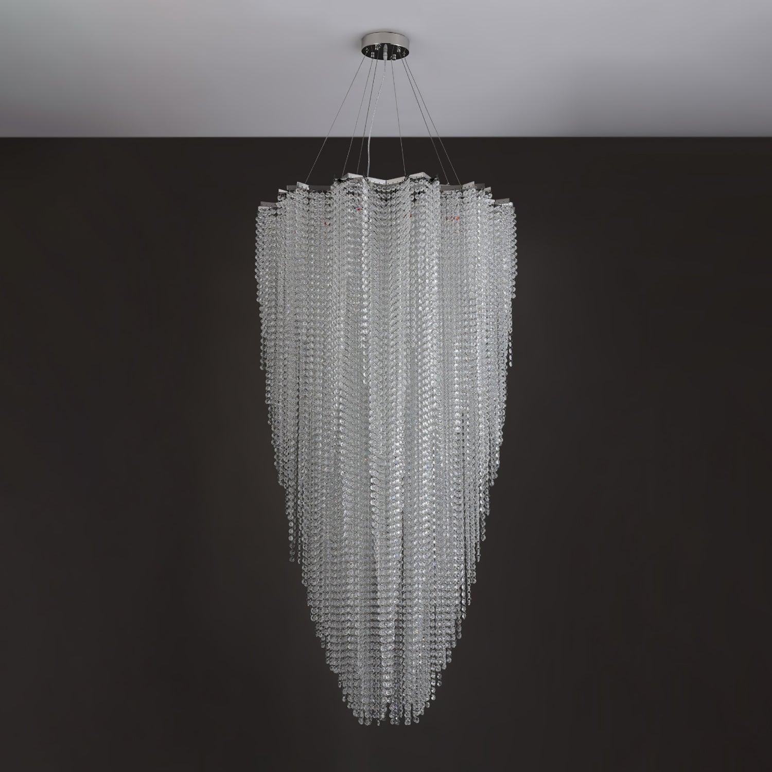 Zashayra Crystal Column Chandelier - Letslighting