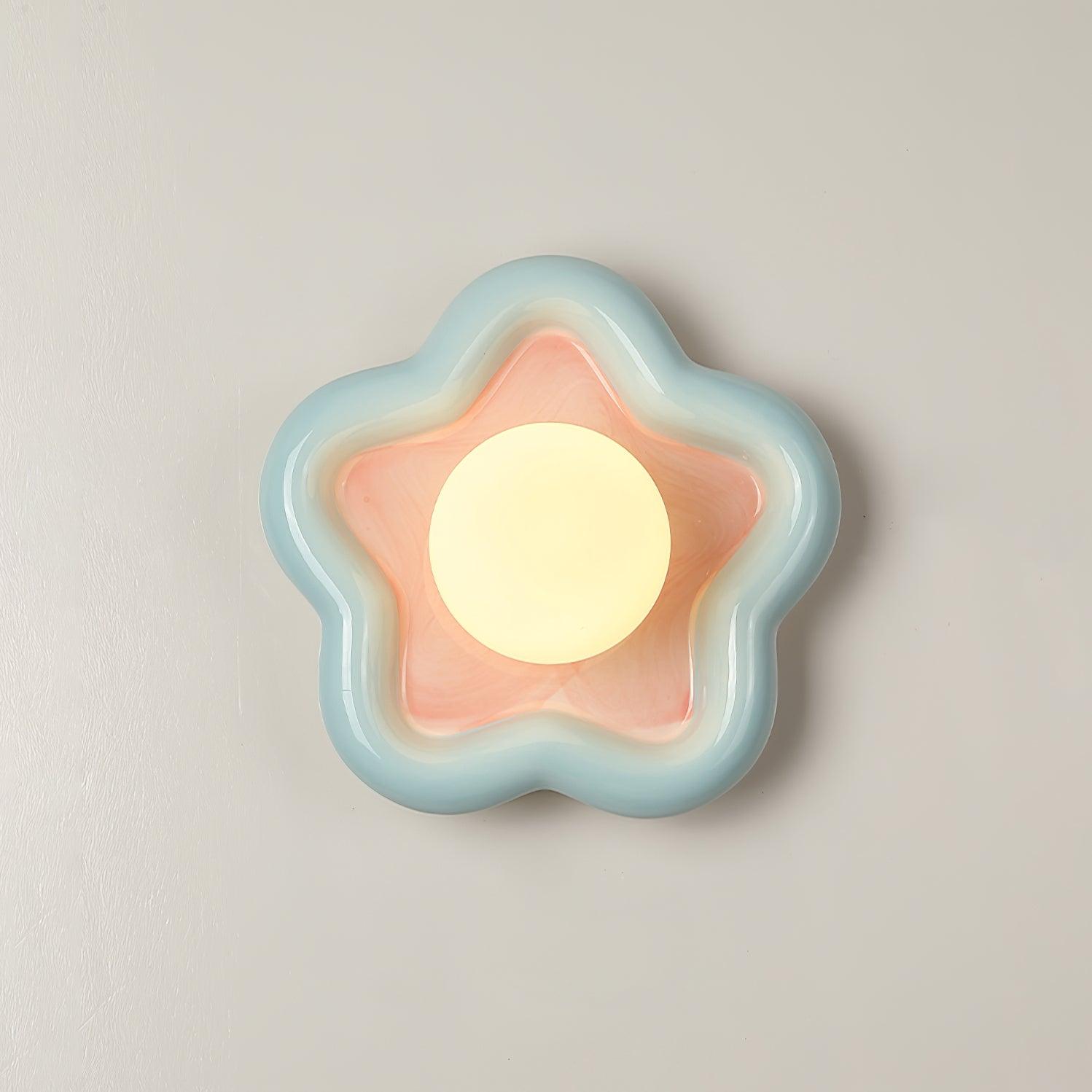 Petani Pink Yellow Flower Wall Light - Letslighting