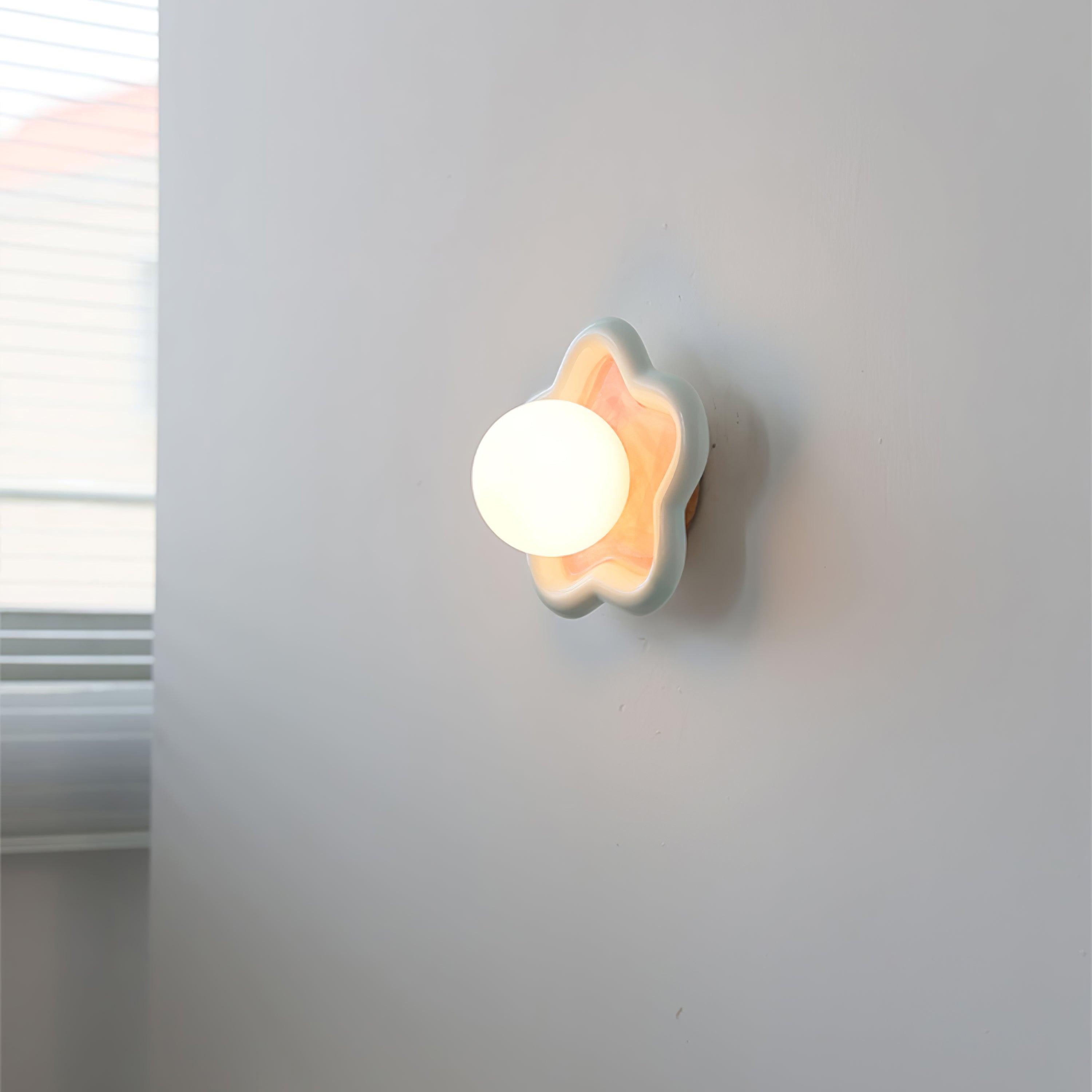 Petani Pink Yellow Flower Wall Light - Letslighting