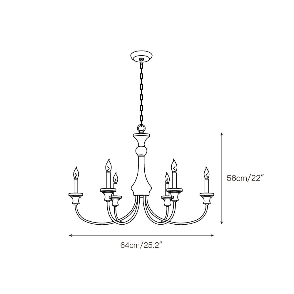 Zatheora Vintage Stardust Wooden Chandelier - Letslighting