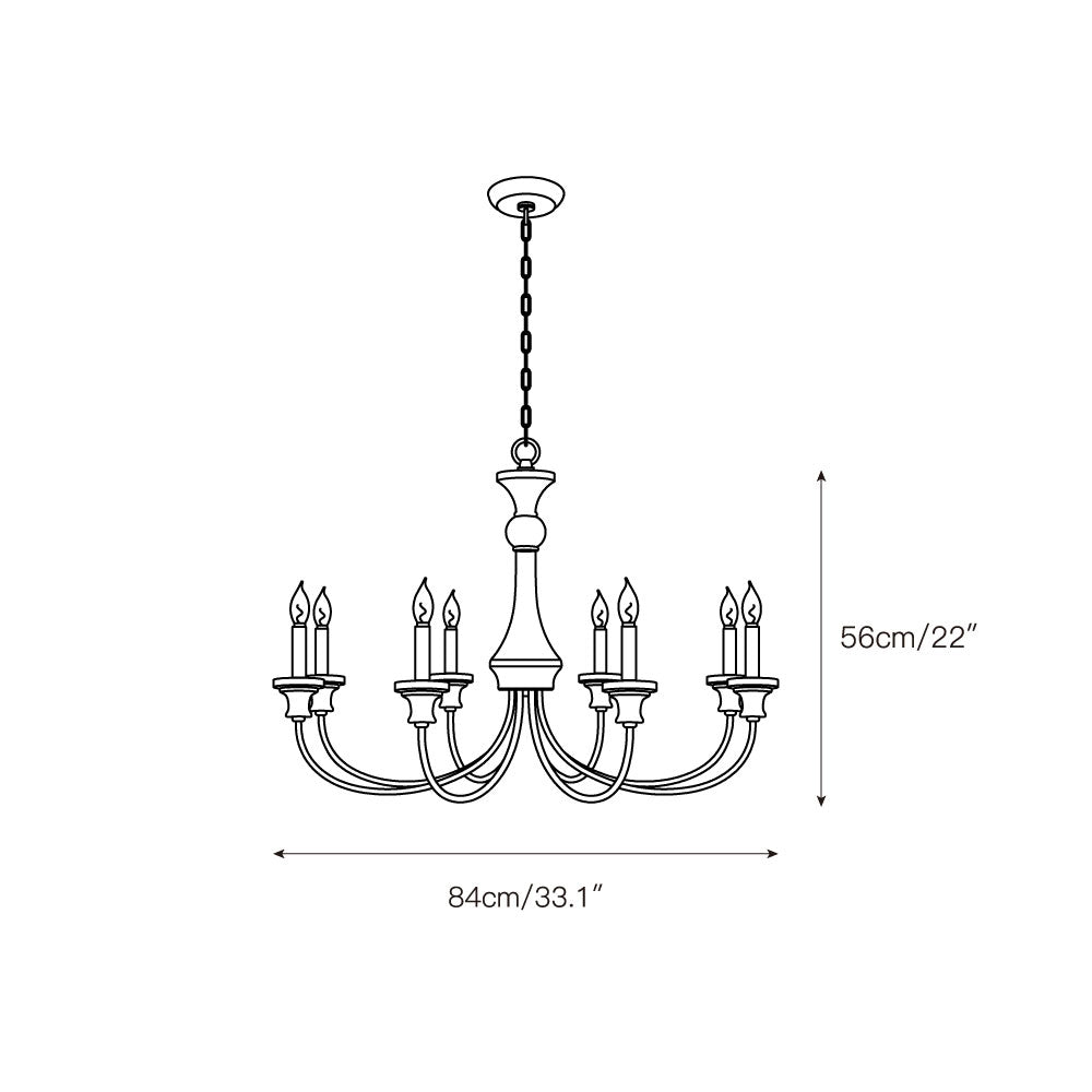 Zatheora Vintage Stardust Wooden Chandelier - Letslighting