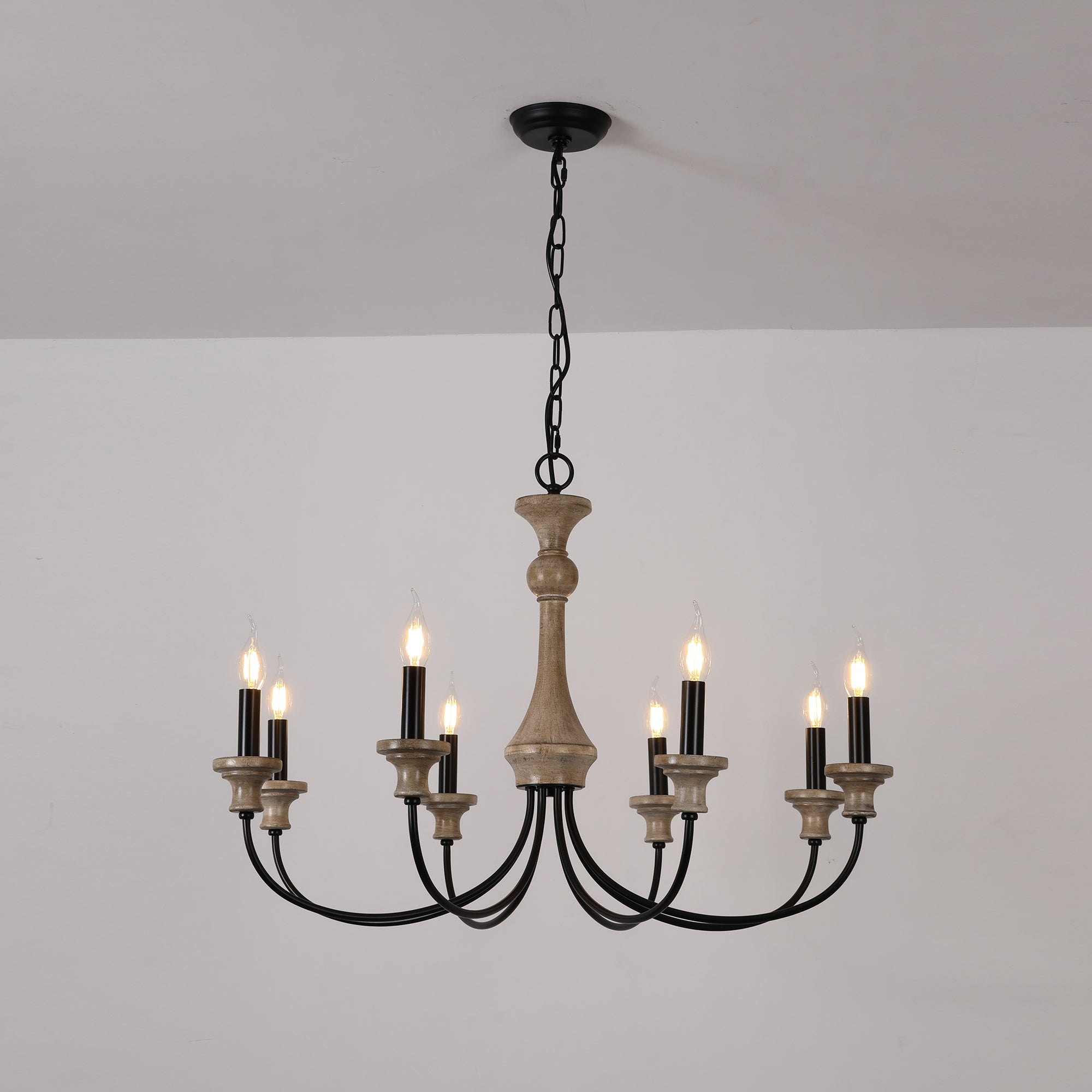 Zatheora Vintage Stardust Wooden Chandelier - Letslighting