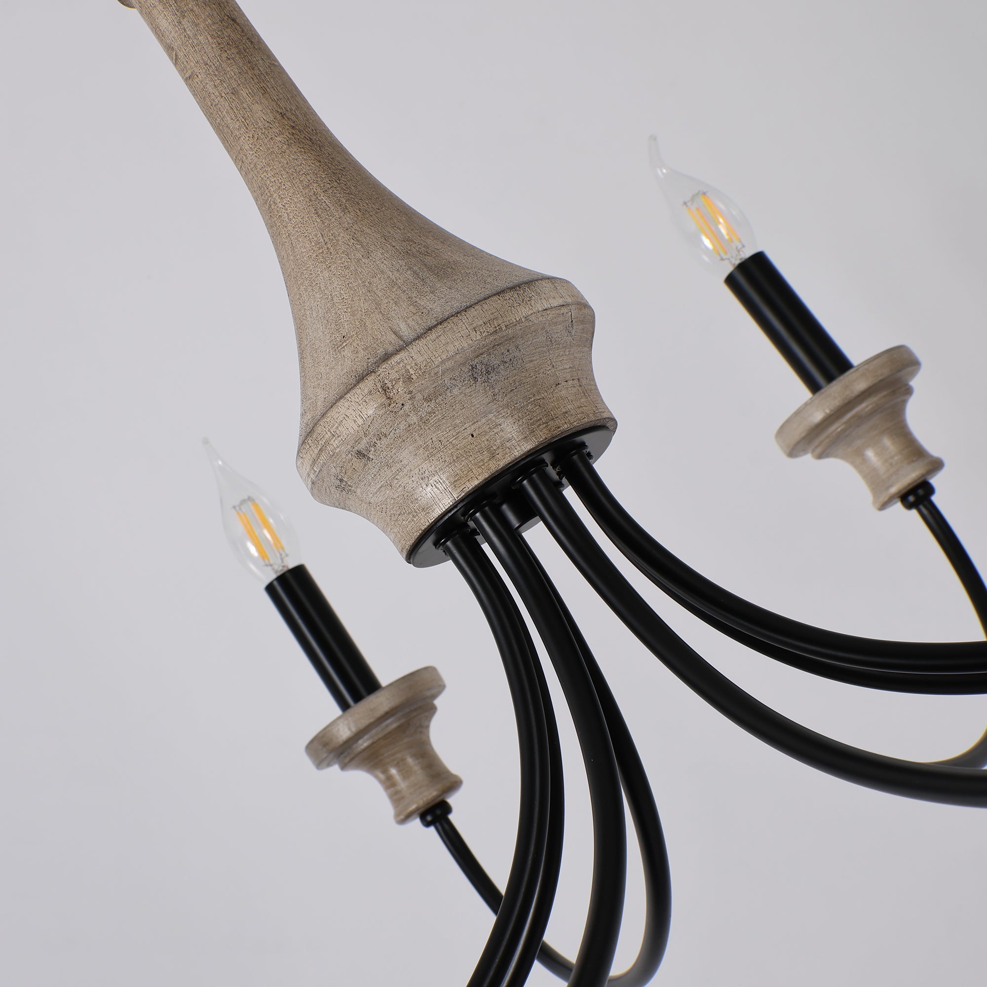 Zatheora Vintage Stardust Wooden Chandelier - Letslighting