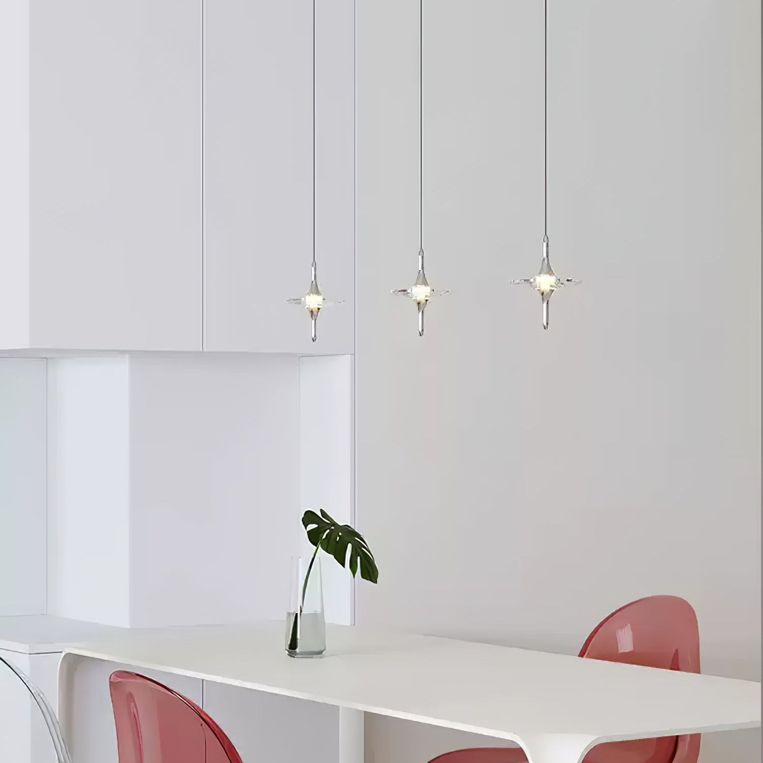 Starfall Modern Metal & Crystal Chandelier